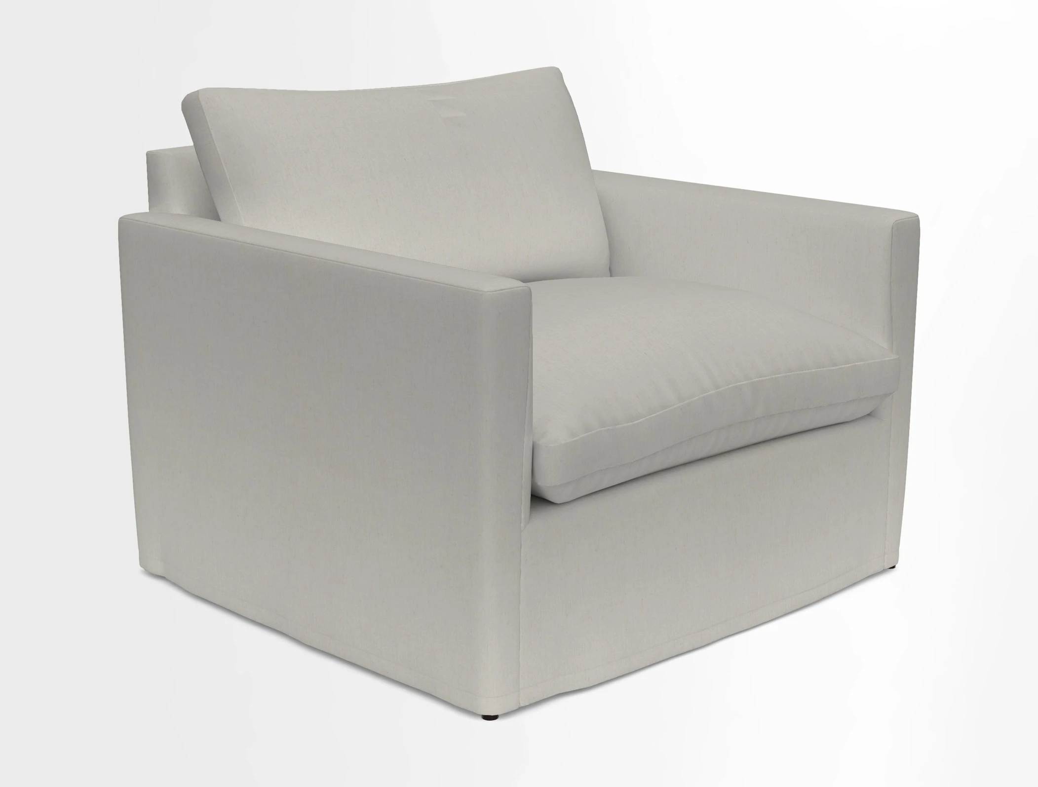 Heyshott Snuggler in Two Tone Plain Biscuit. Loose cover option available