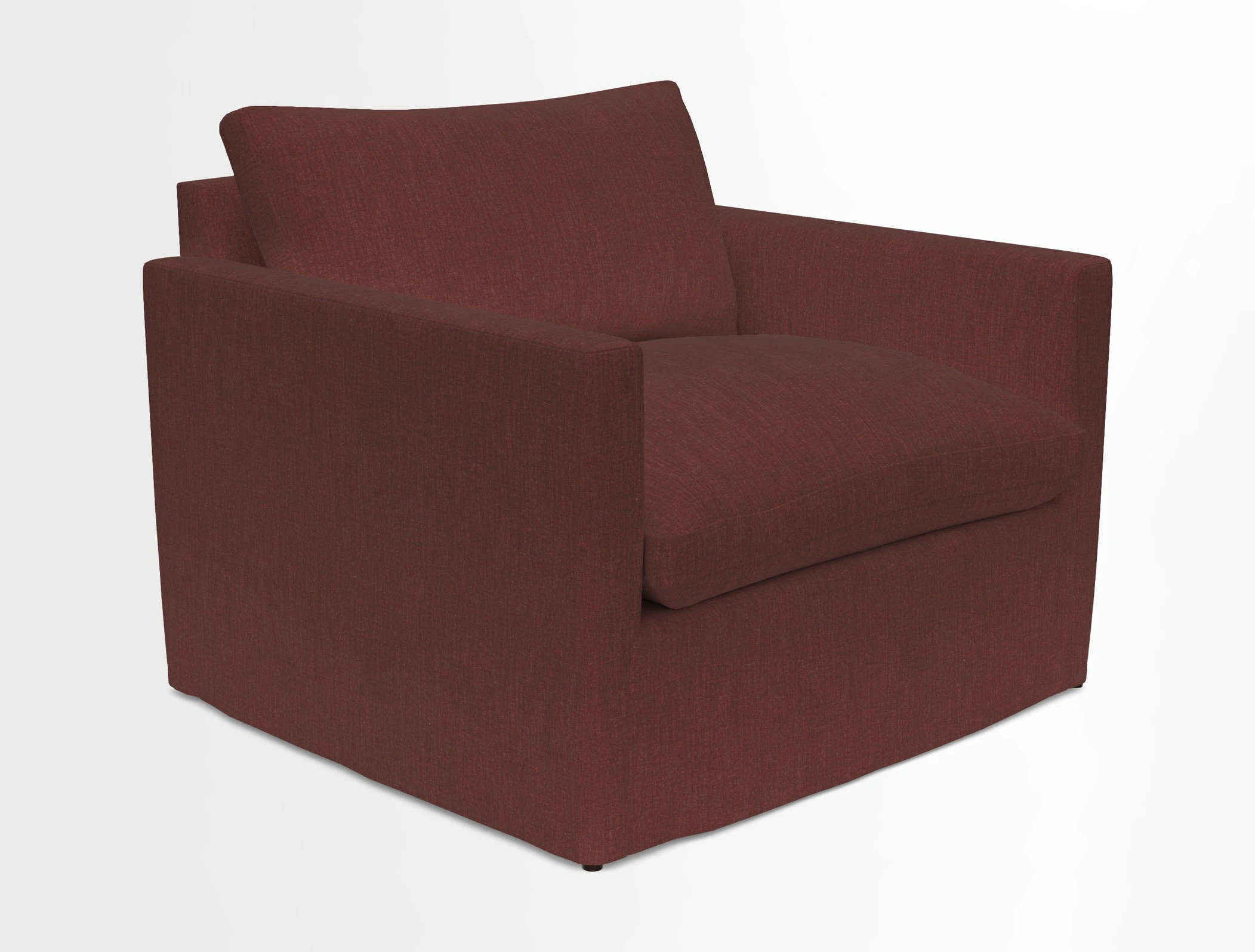 Heyshott Snuggler in Two Tone Plain Biscuit. Loose cover option available