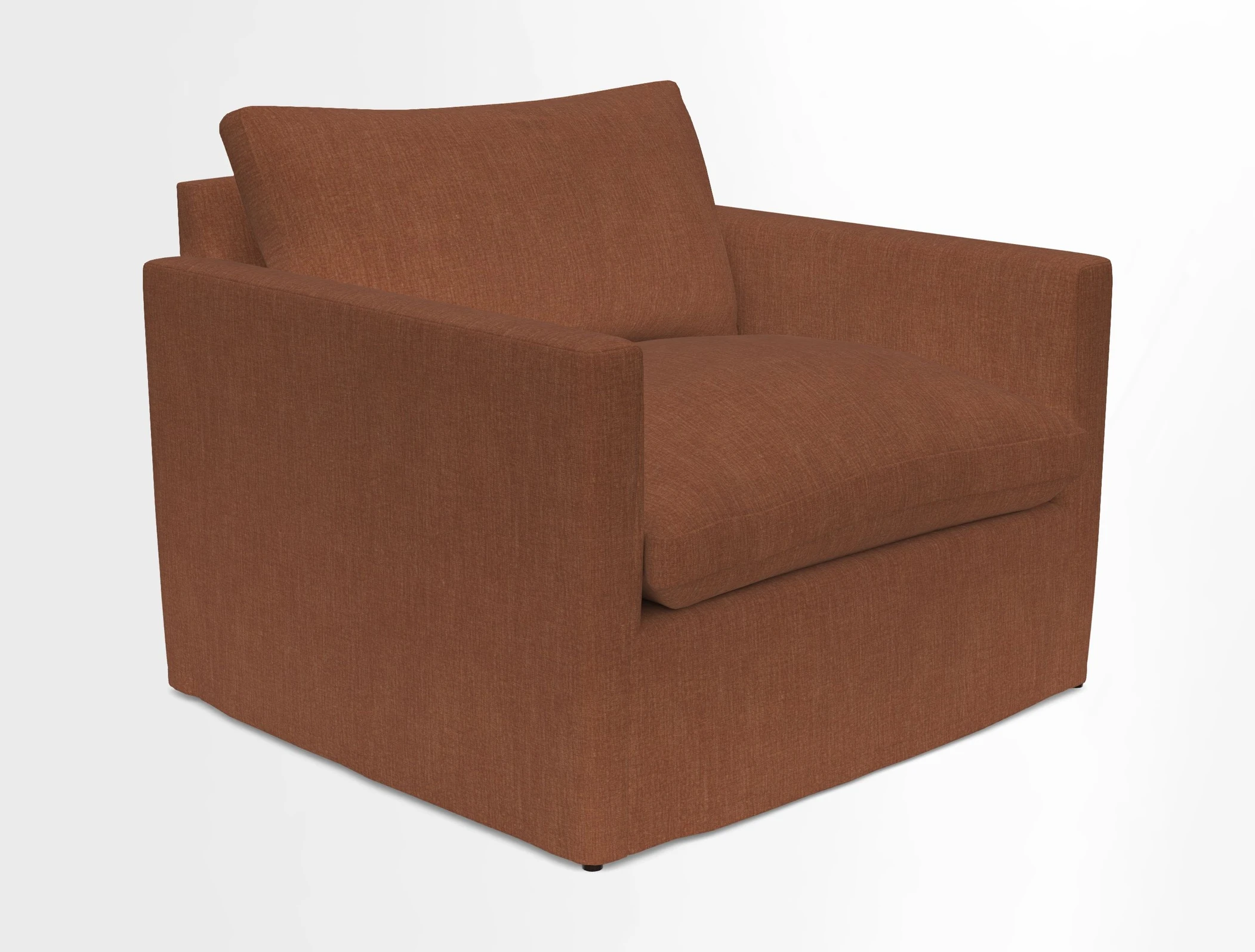 Heyshott Snuggler in Two Tone Plain Biscuit. Loose cover option available