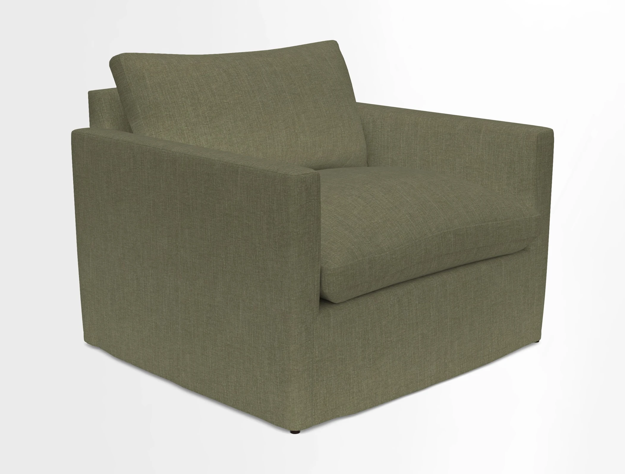 Heyshott Snuggler in Two Tone Plain Biscuit. Loose cover option available