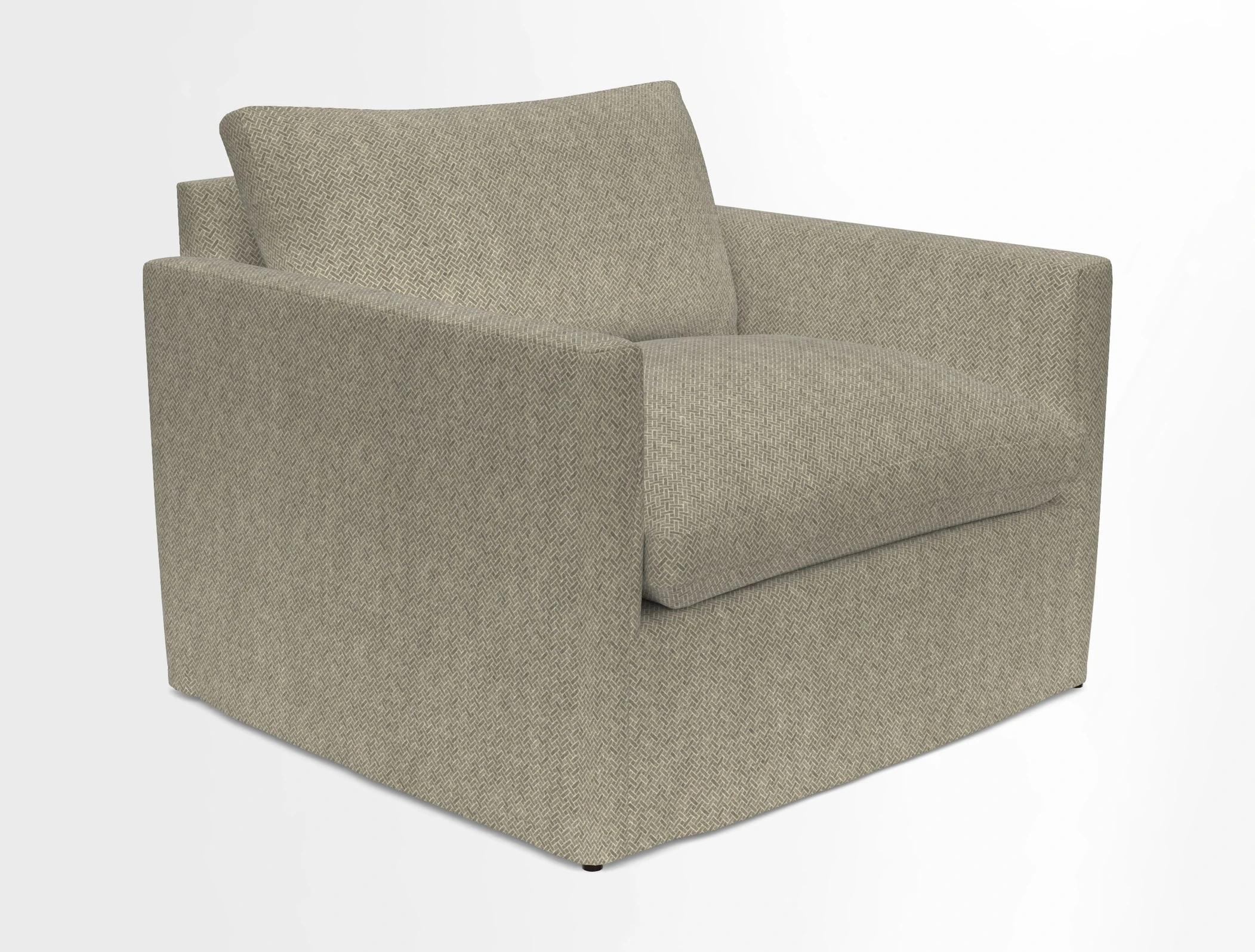 Heyshott Snuggler in Two Tone Plain Biscuit. Loose cover option available