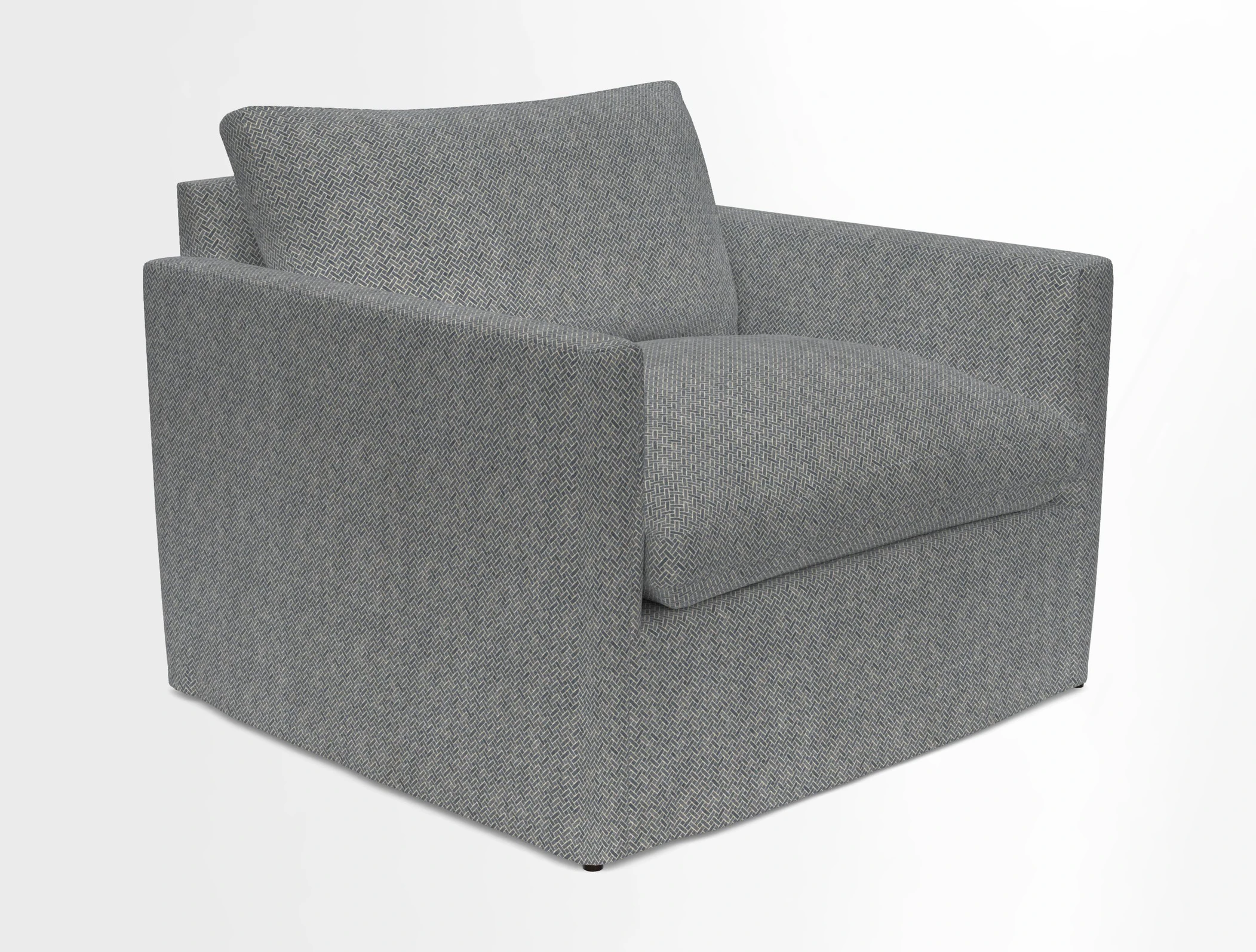 Heyshott Snuggler in Two Tone Plain Biscuit. Loose cover option available