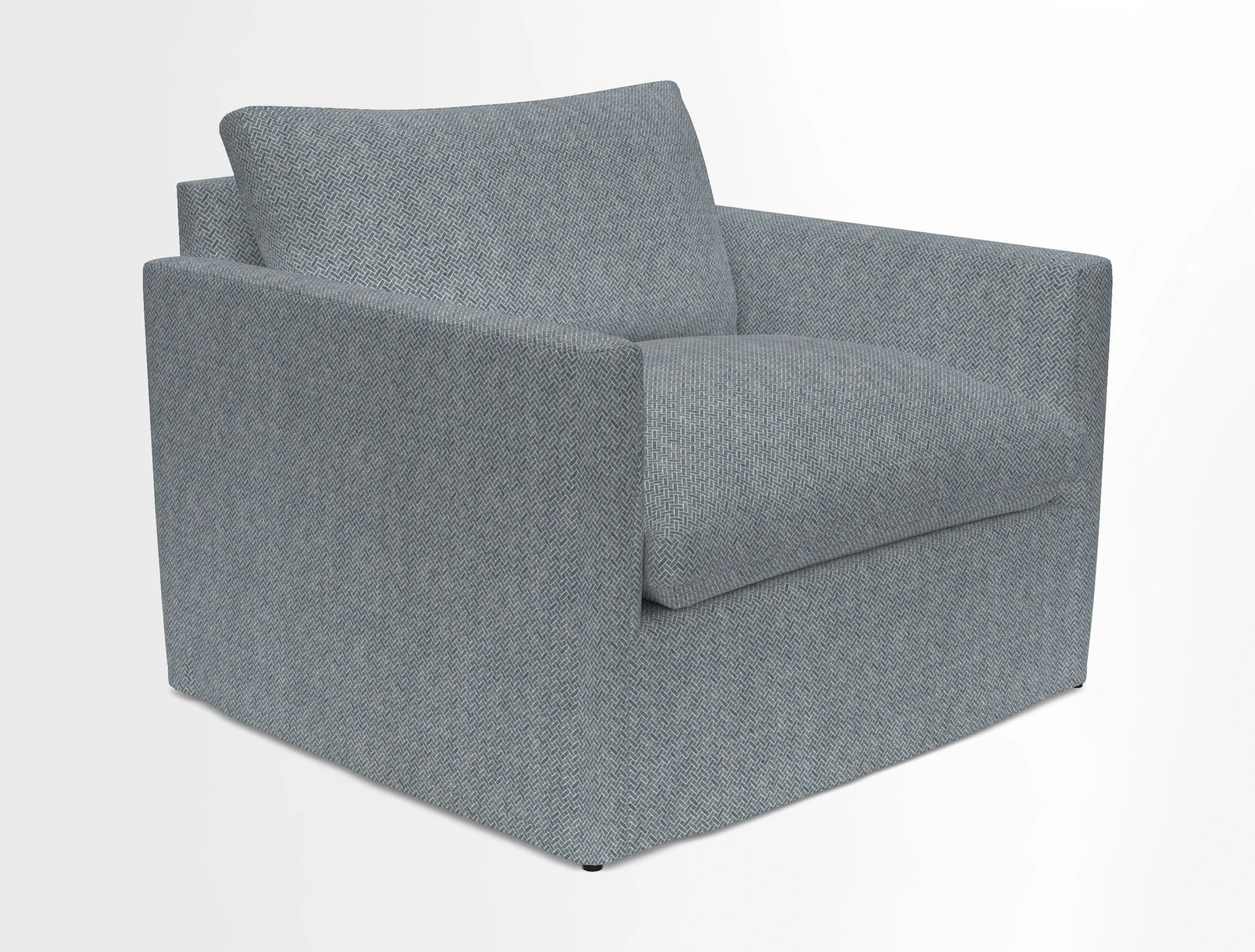 Heyshott Snuggler in Two Tone Plain Biscuit. Loose cover option available