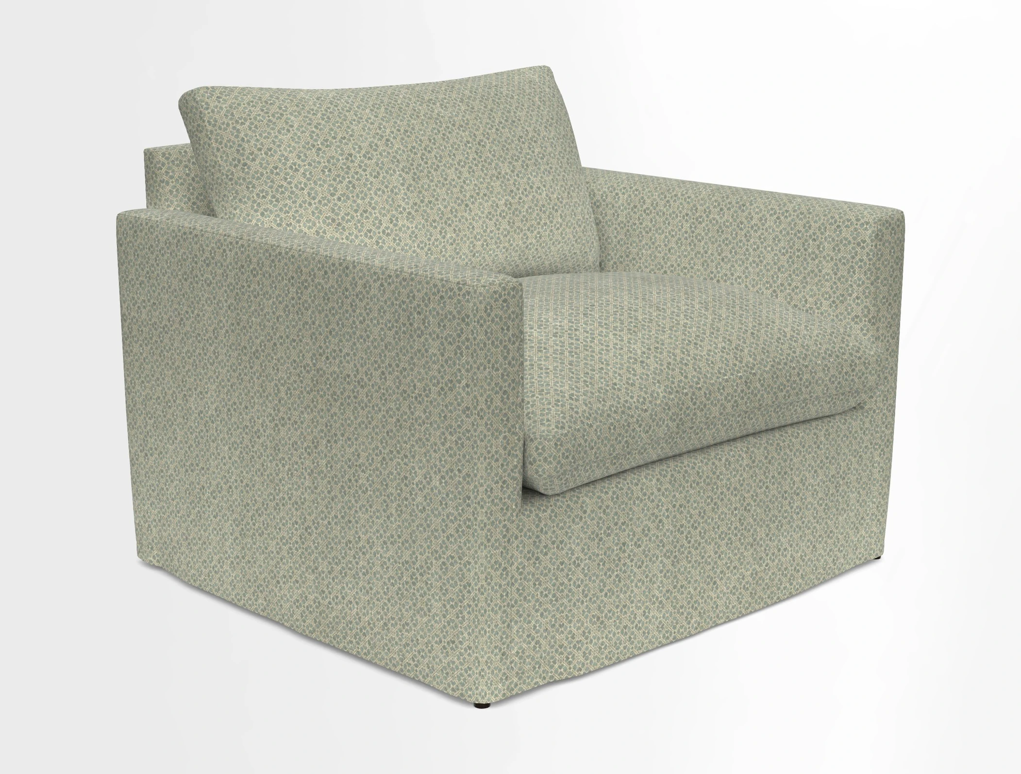 Heyshott Snuggler in Two Tone Plain Biscuit. Loose cover option available
