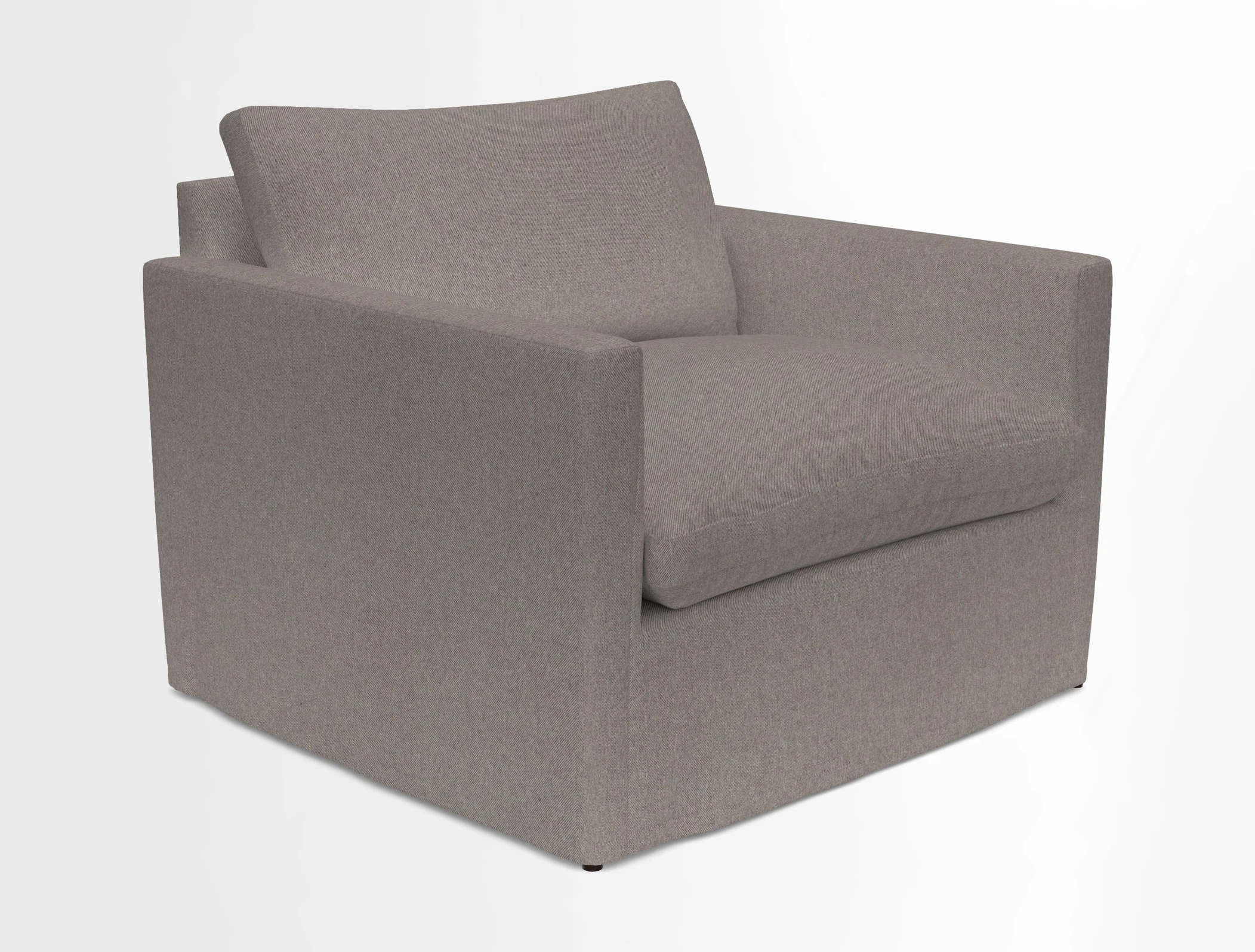 Heyshott Snuggler in Two Tone Plain Biscuit. Loose cover option available