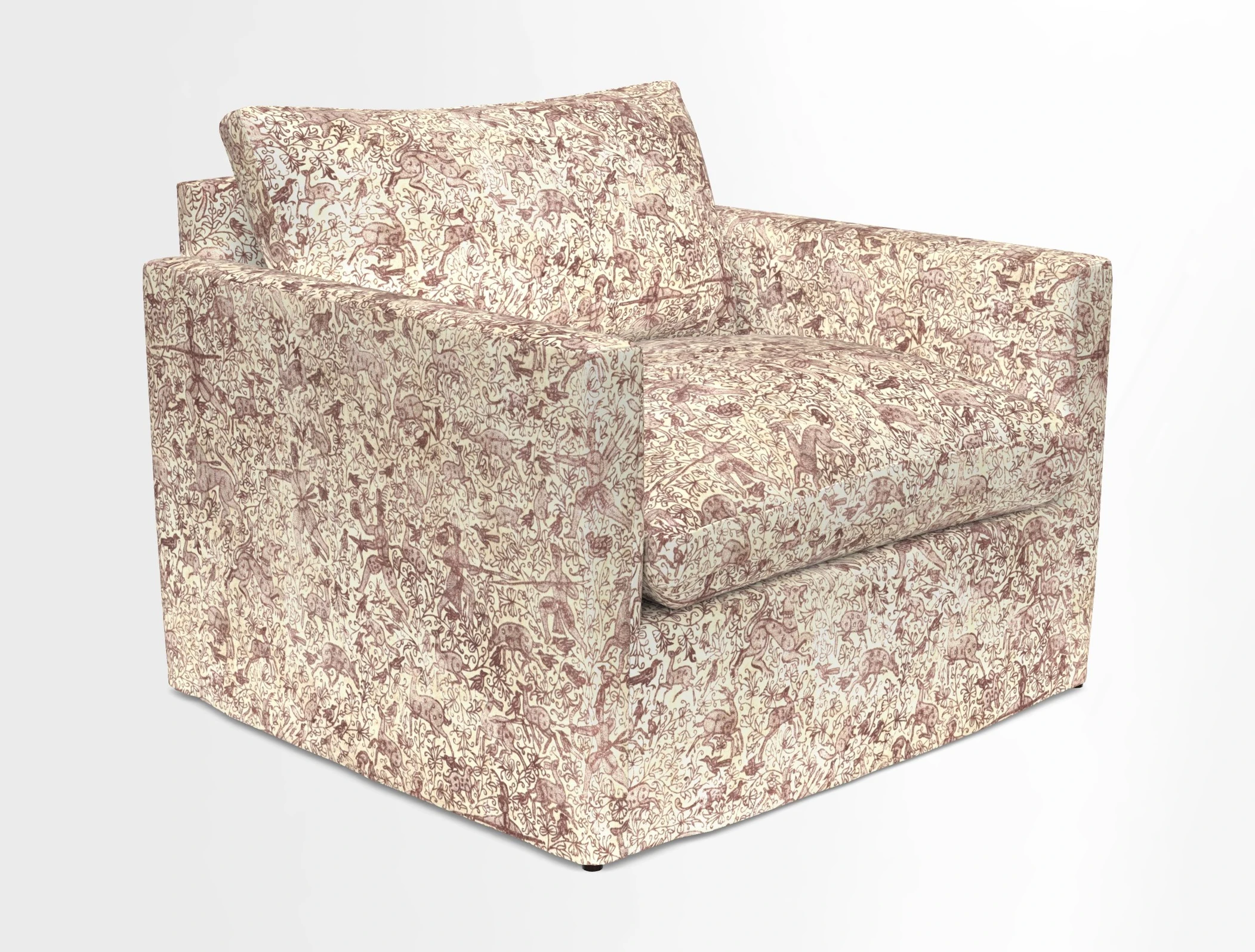 Heyshott Snuggler in Two Tone Plain Biscuit. Loose cover option available