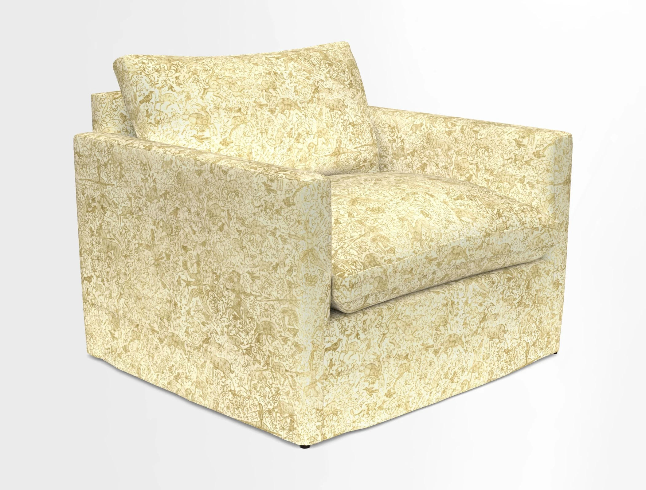 Heyshott Snuggler in Two Tone Plain Biscuit. Loose cover option available