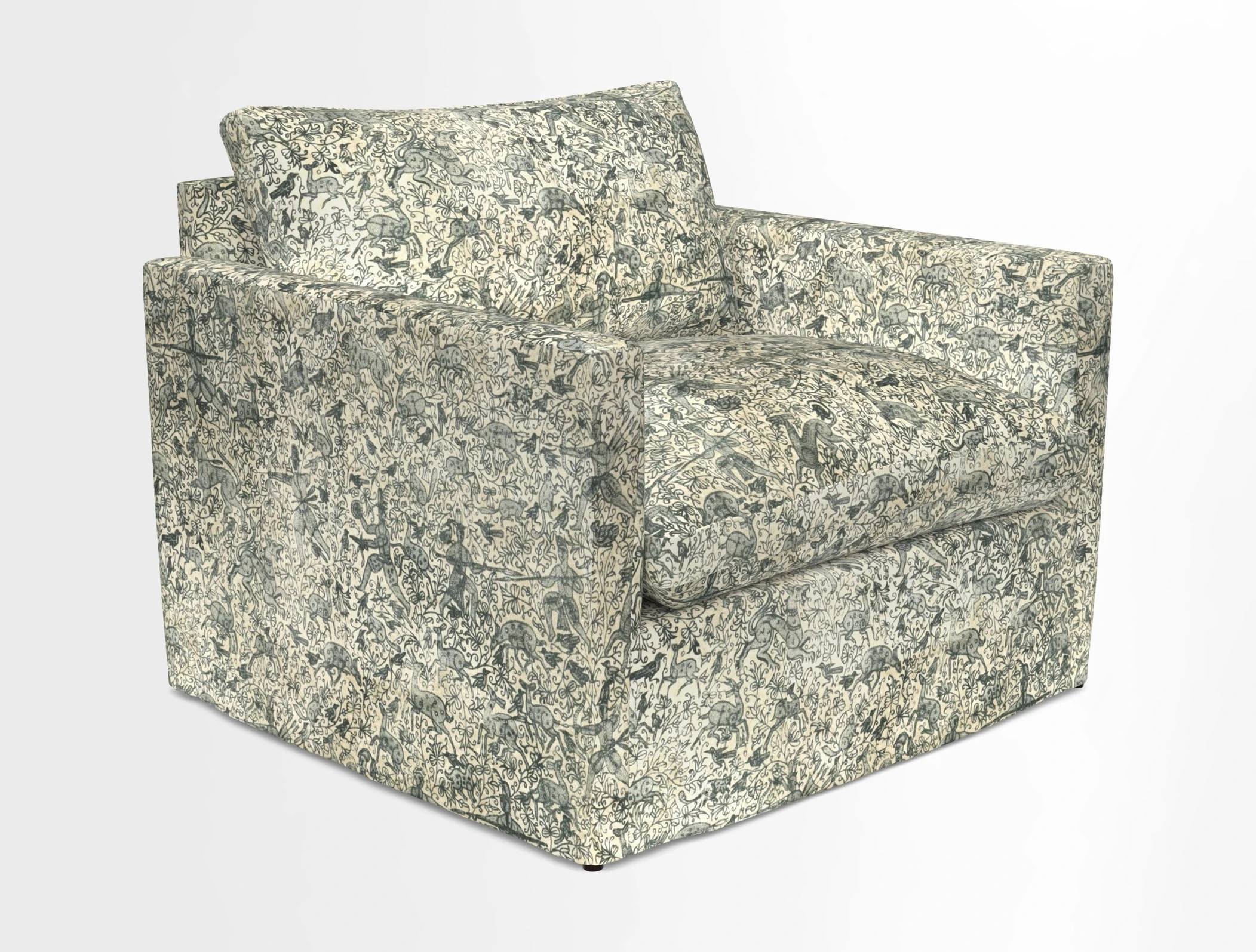 Heyshott Snuggler in Two Tone Plain Biscuit. Loose cover option available