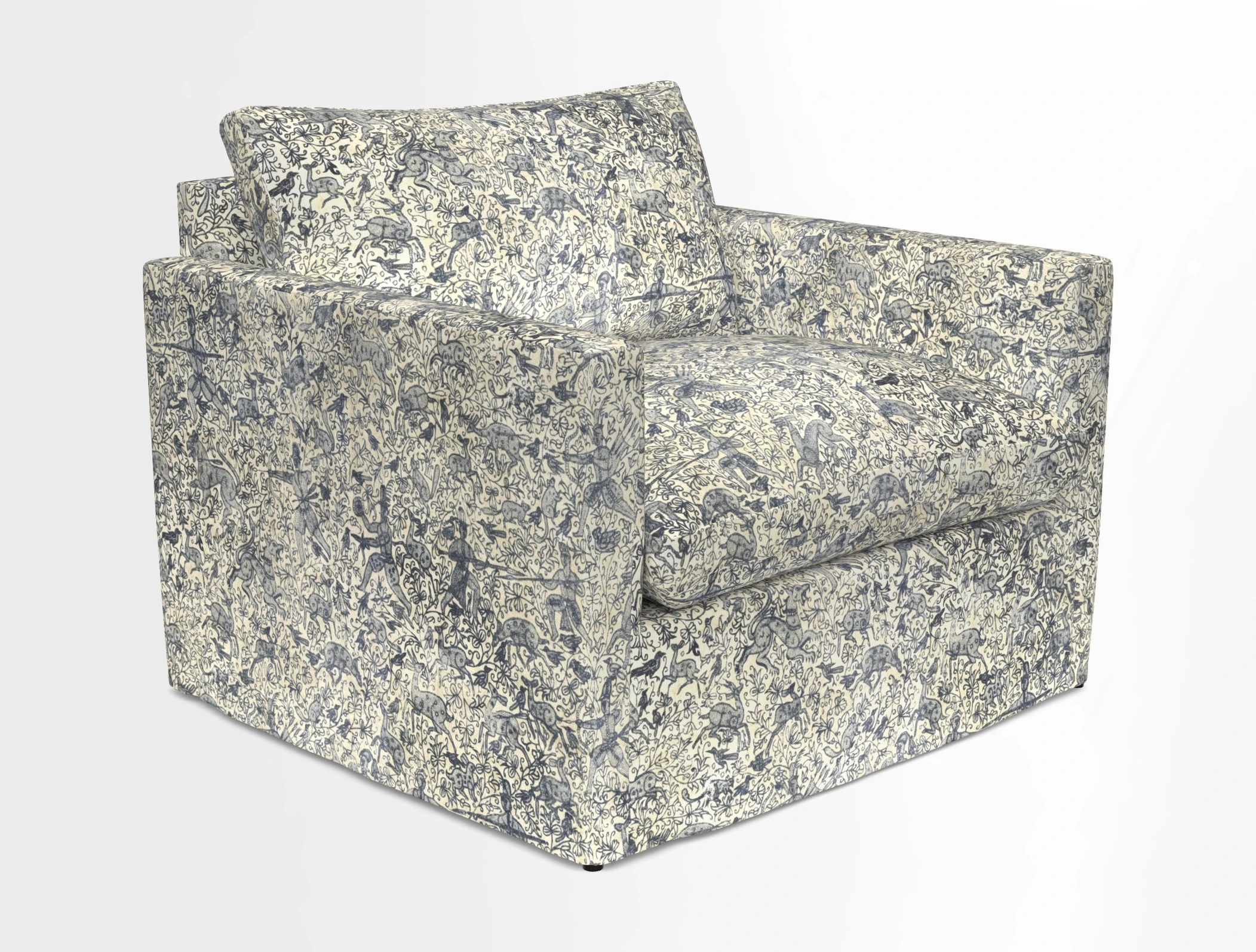 Heyshott Snuggler in Two Tone Plain Biscuit. Loose cover option available