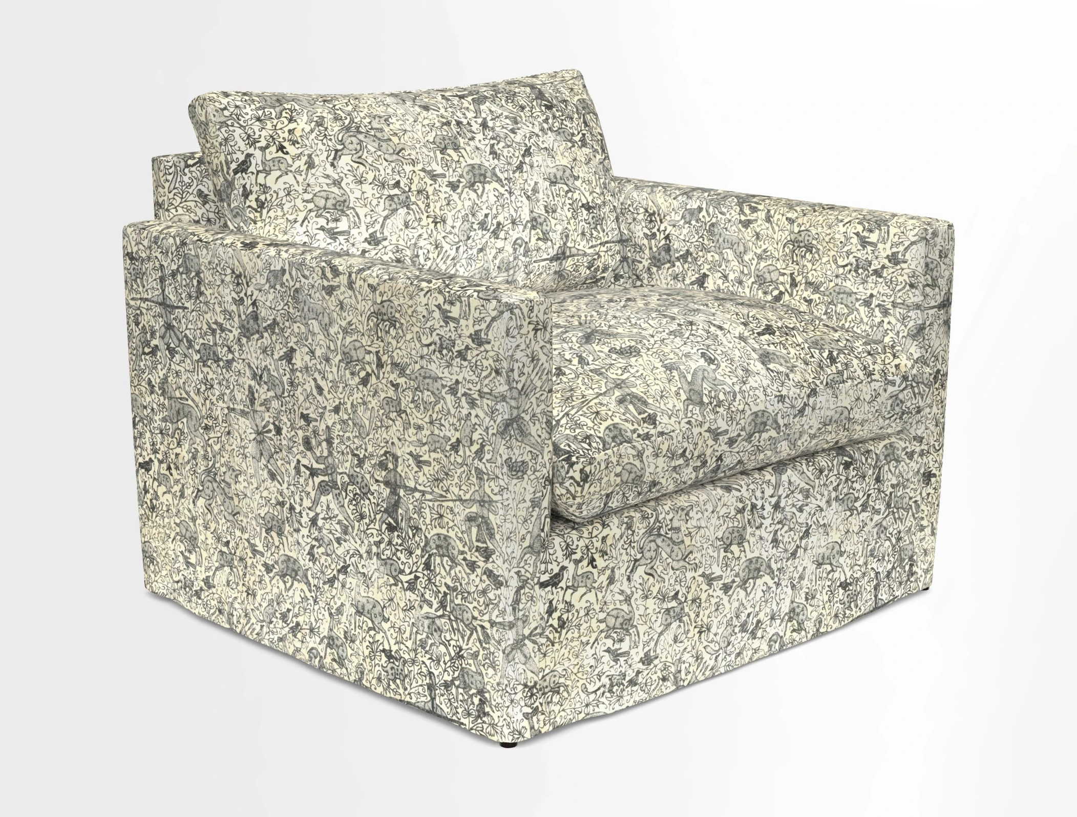 Heyshott Snuggler in Two Tone Plain Biscuit. Loose cover option available
