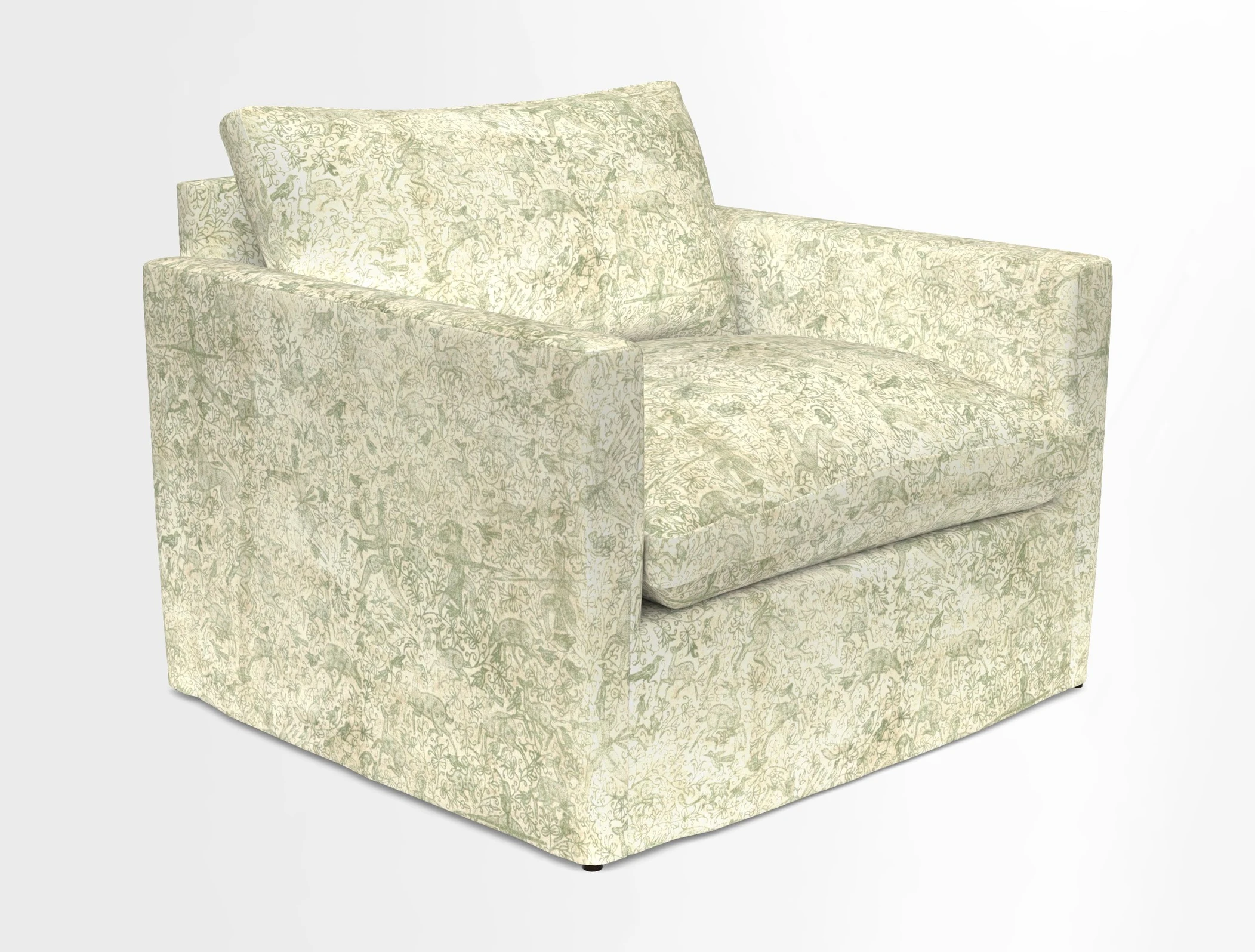 Heyshott Snuggler in Two Tone Plain Biscuit. Loose cover option available