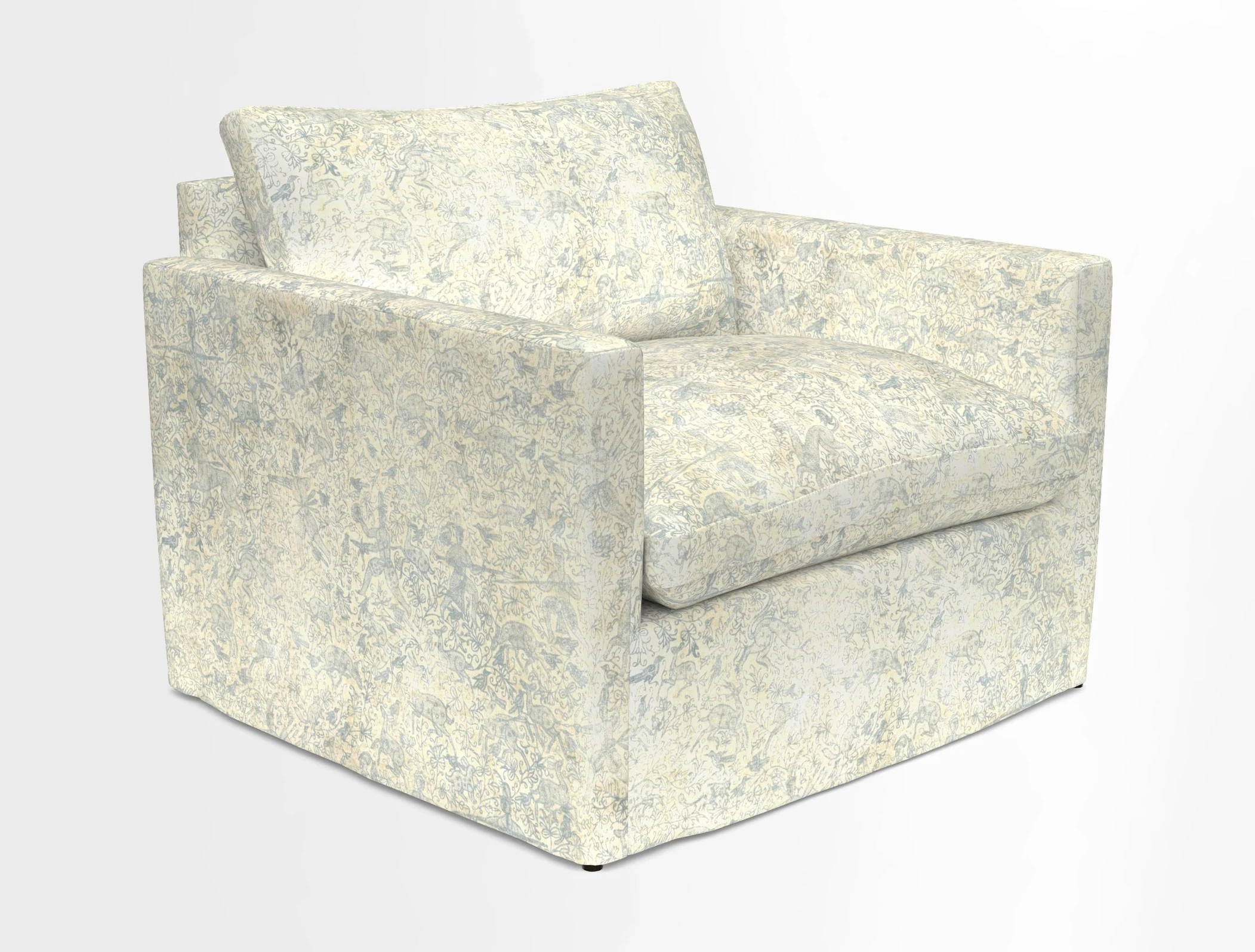 Heyshott Snuggler in Two Tone Plain Biscuit. Loose cover option available