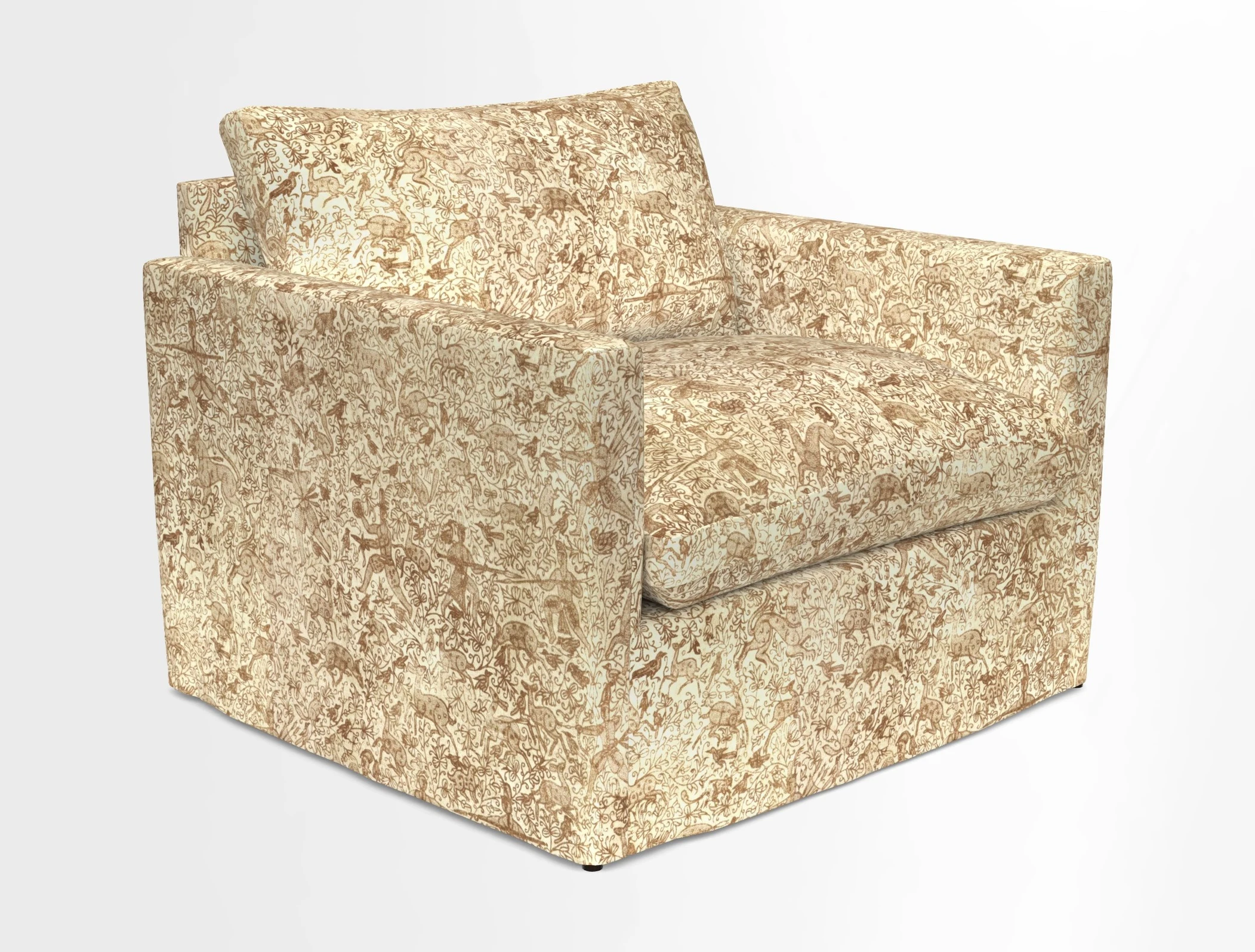 Heyshott Snuggler in Two Tone Plain Biscuit. Loose cover option available