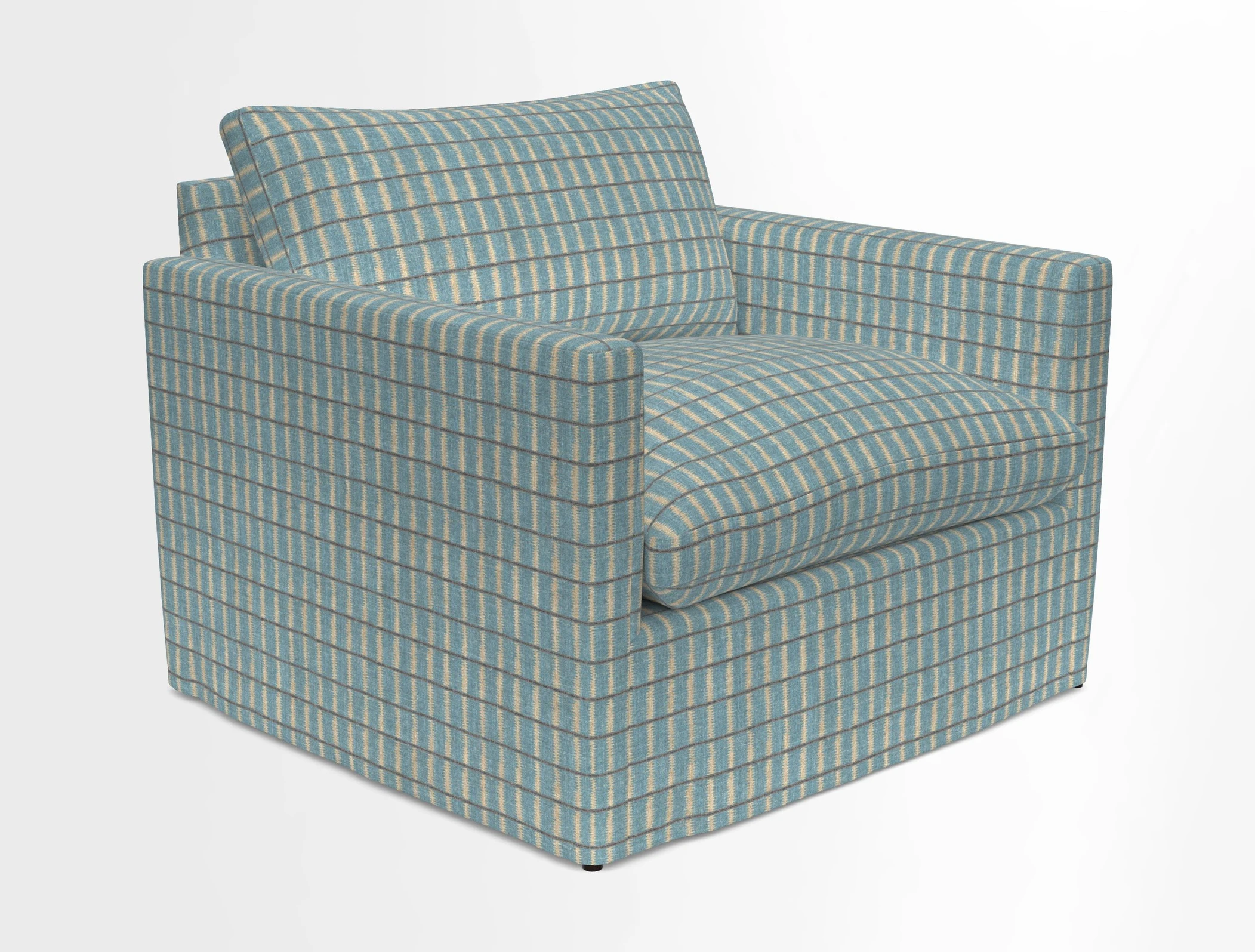 Heyshott Snuggler in Two Tone Plain Biscuit. Loose cover option available