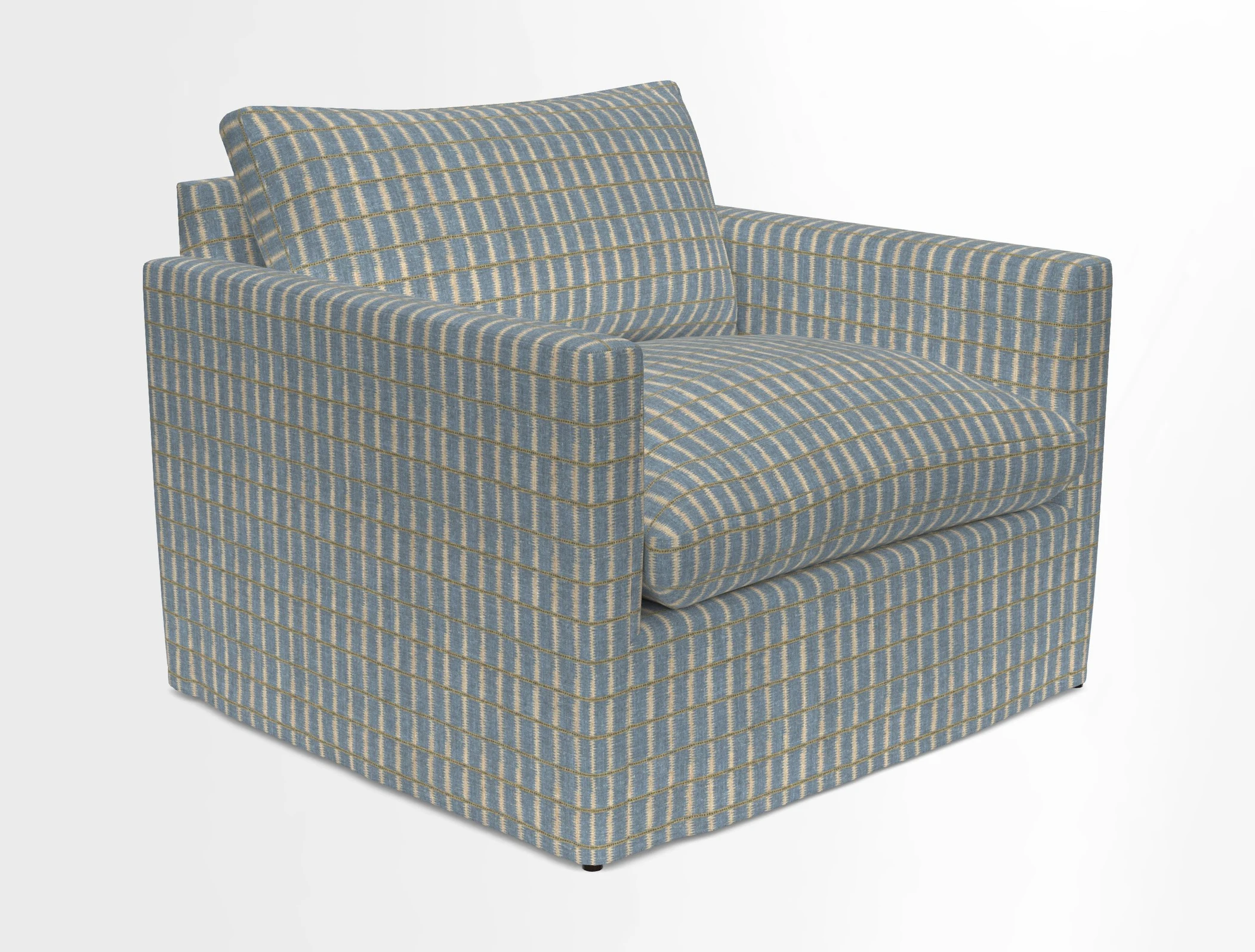 Heyshott Snuggler in Two Tone Plain Biscuit. Loose cover option available