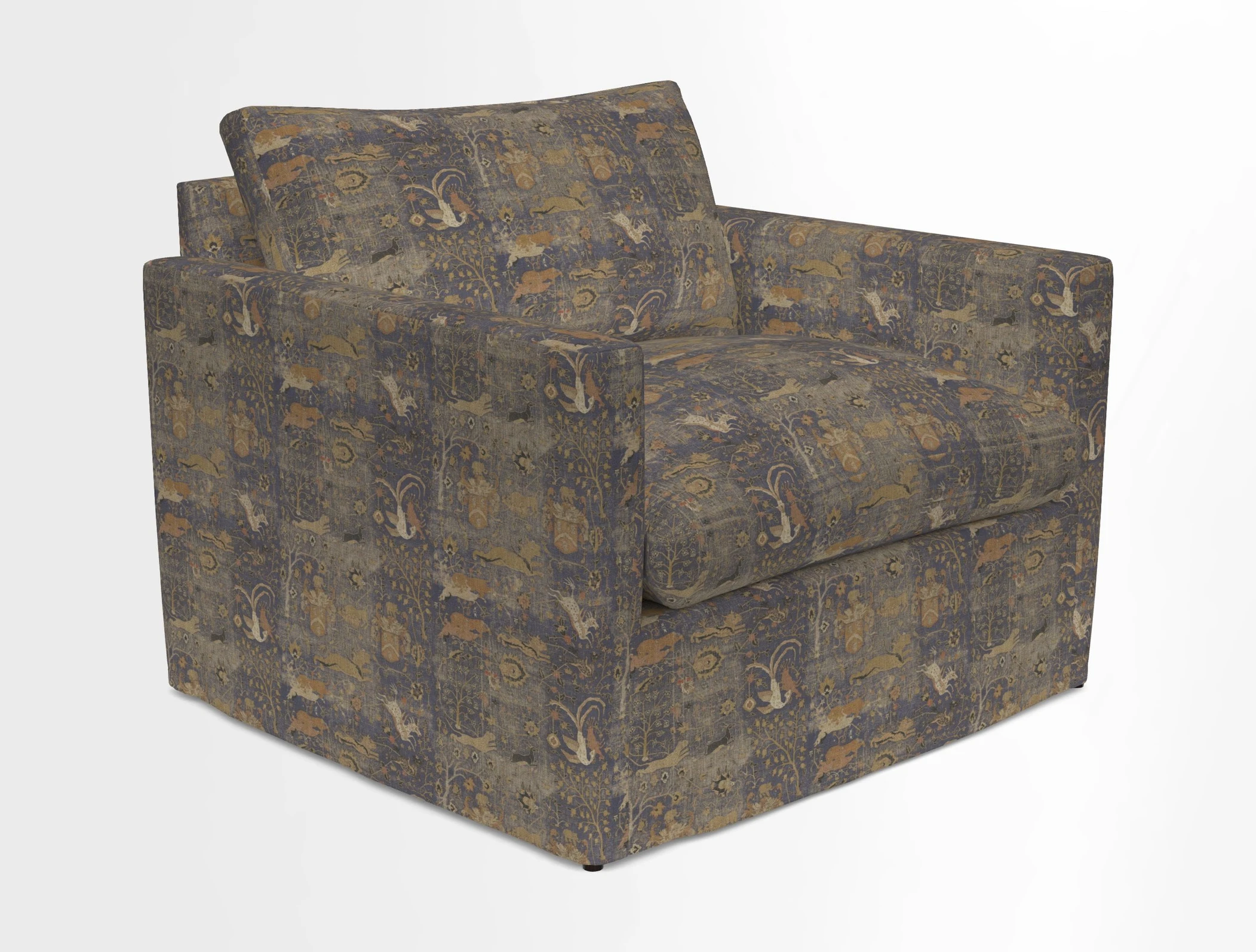 Heyshott Snuggler in Two Tone Plain Biscuit. Loose cover option available