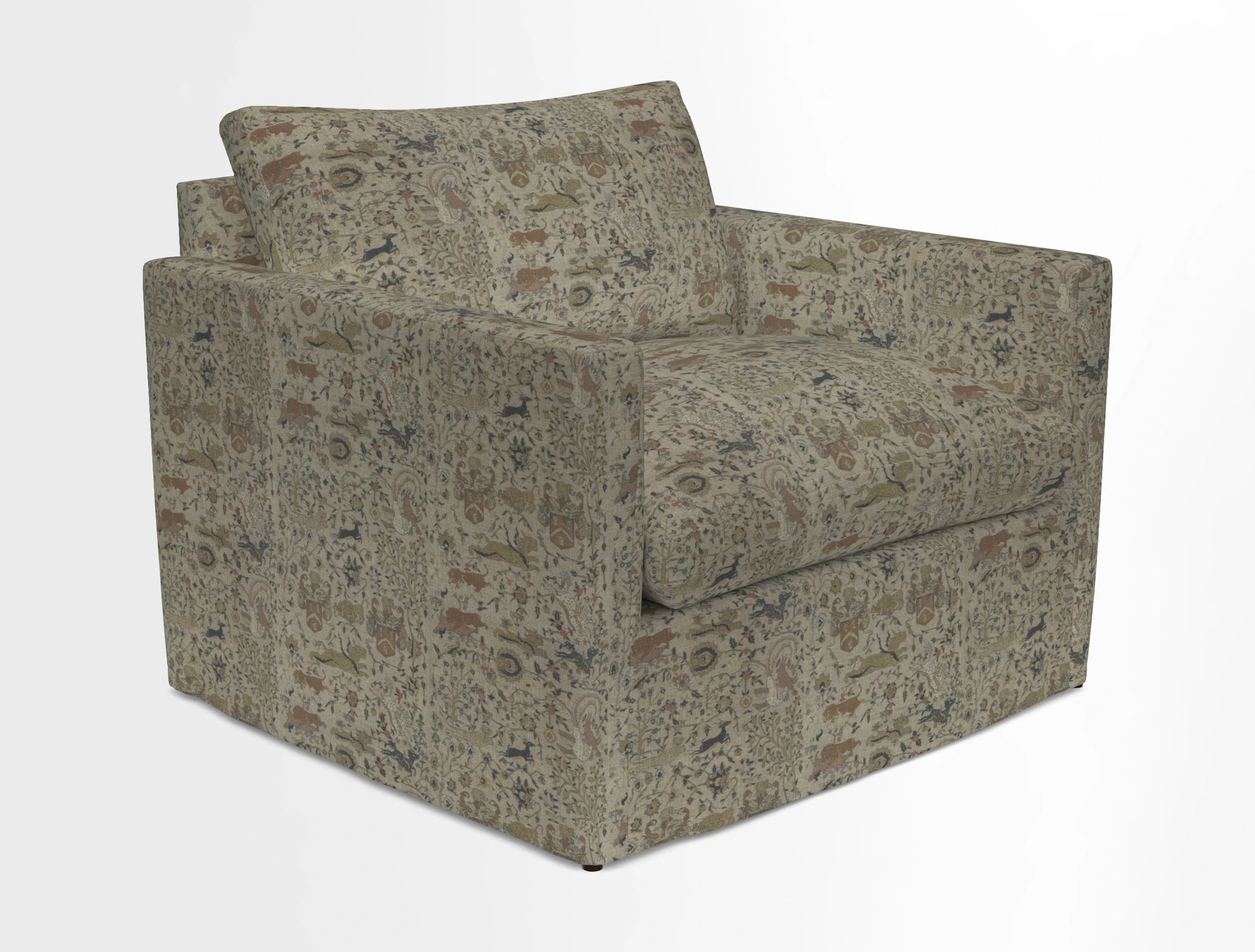 Heyshott Snuggler in Two Tone Plain Biscuit. Loose cover option available