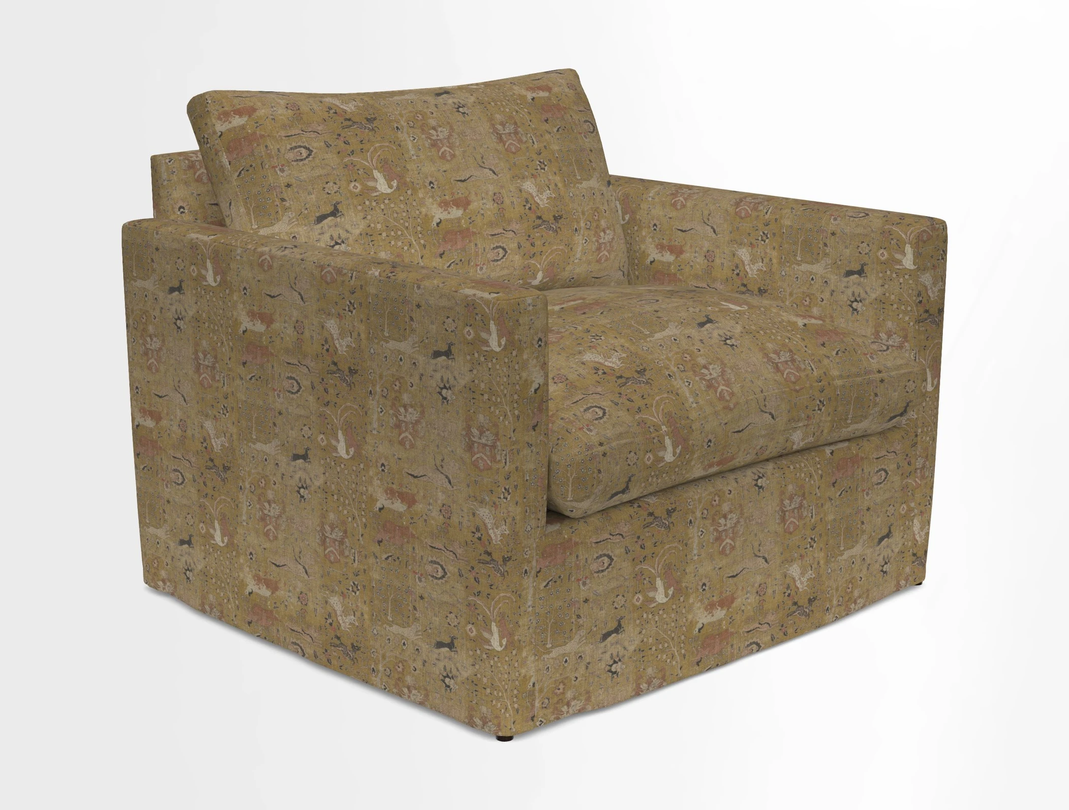 Heyshott Snuggler in Two Tone Plain Biscuit. Loose cover option available