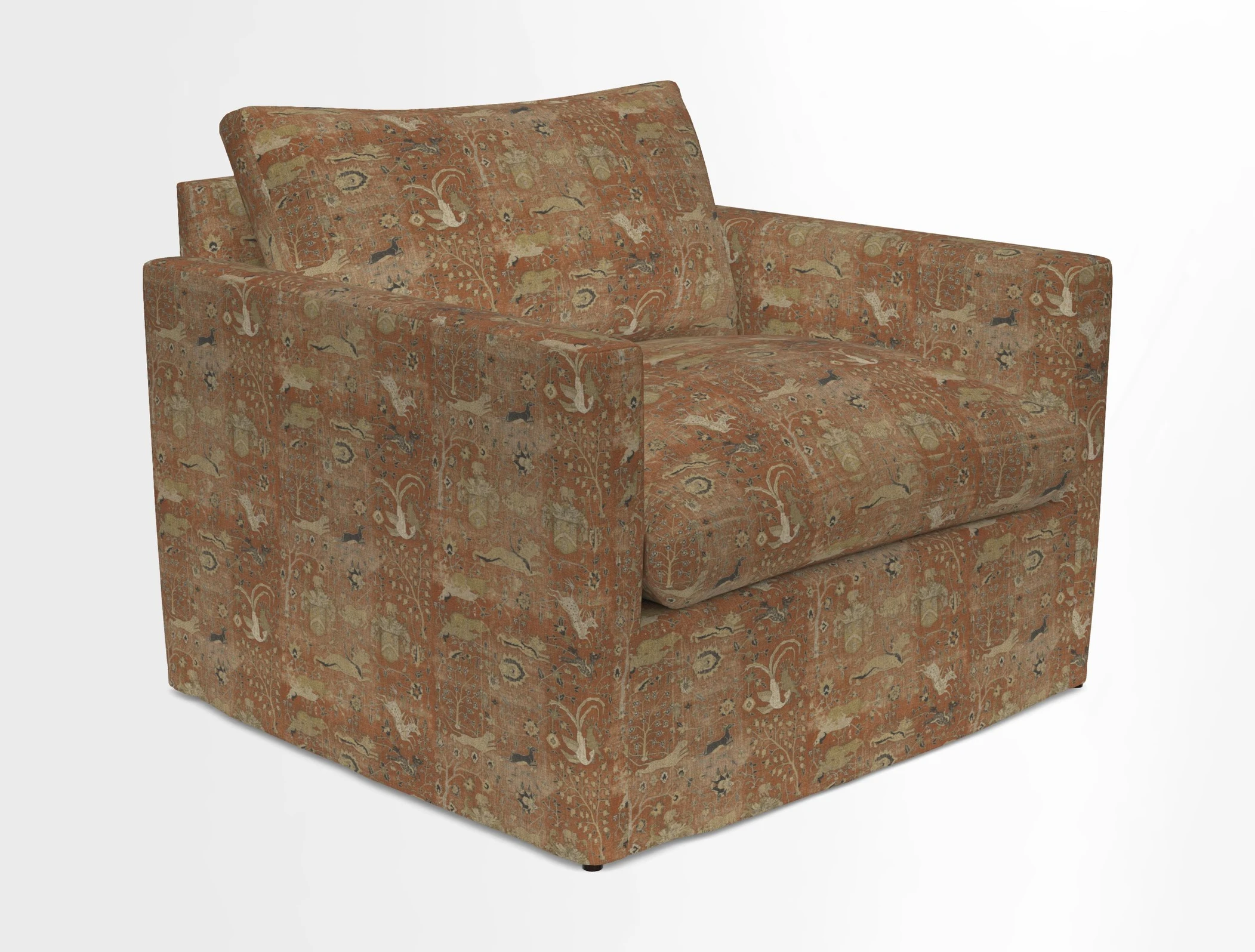 Heyshott Snuggler in Two Tone Plain Biscuit. Loose cover option available