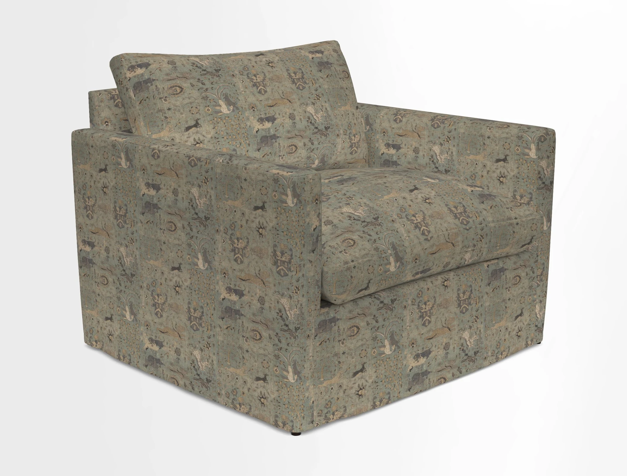 Heyshott Snuggler in Two Tone Plain Biscuit. Loose cover option available