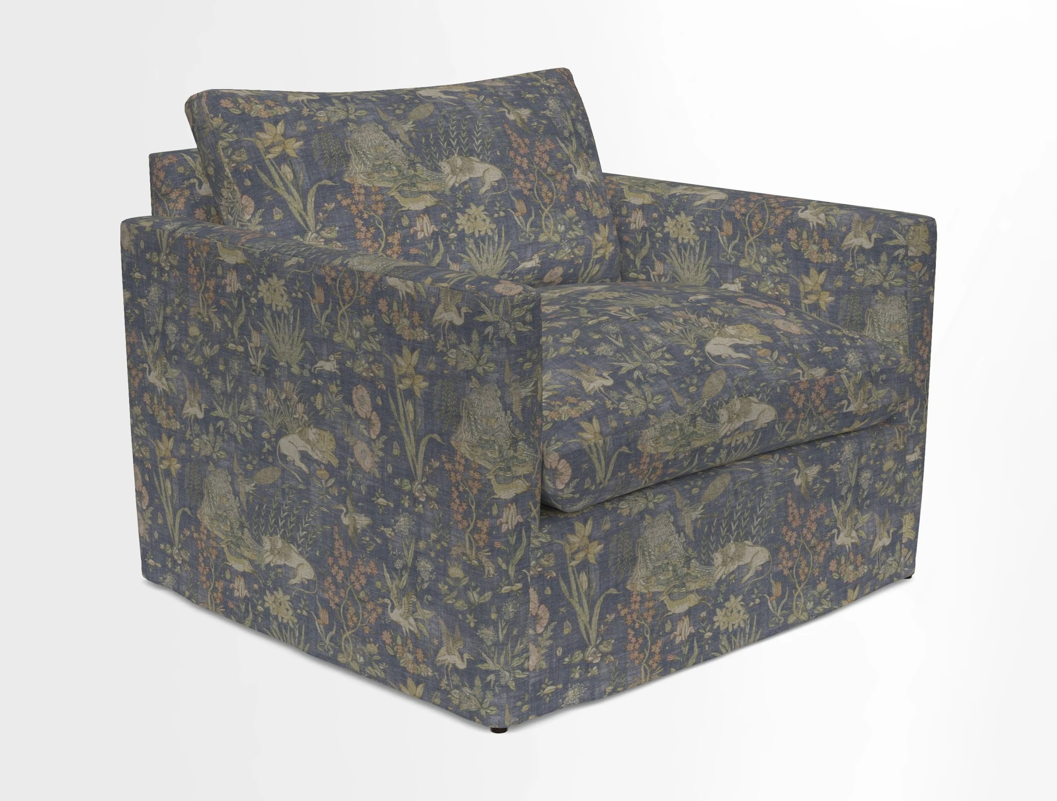 Heyshott Snuggler in Two Tone Plain Biscuit. Loose cover option available