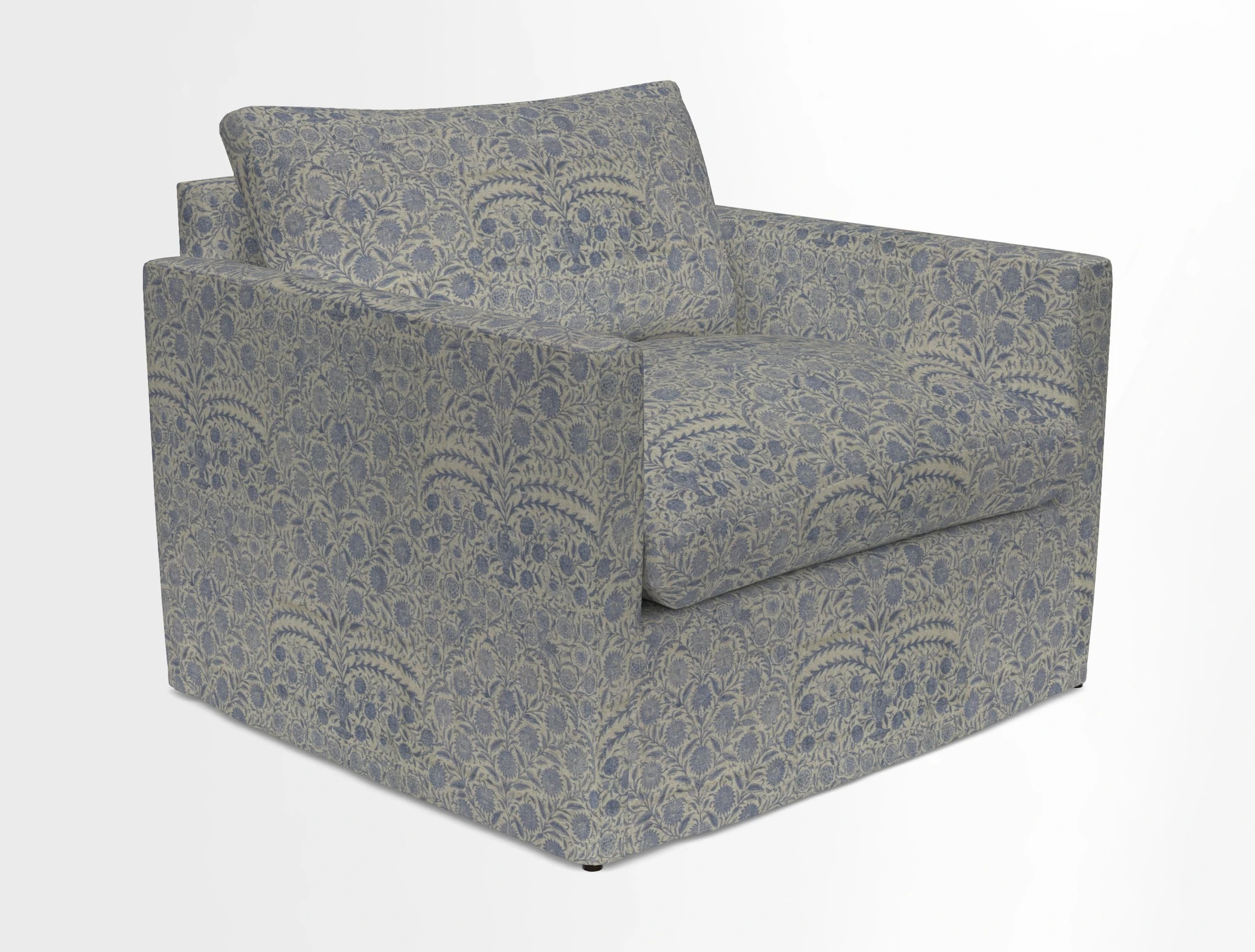 Heyshott Snuggler in Two Tone Plain Biscuit. Loose cover option available