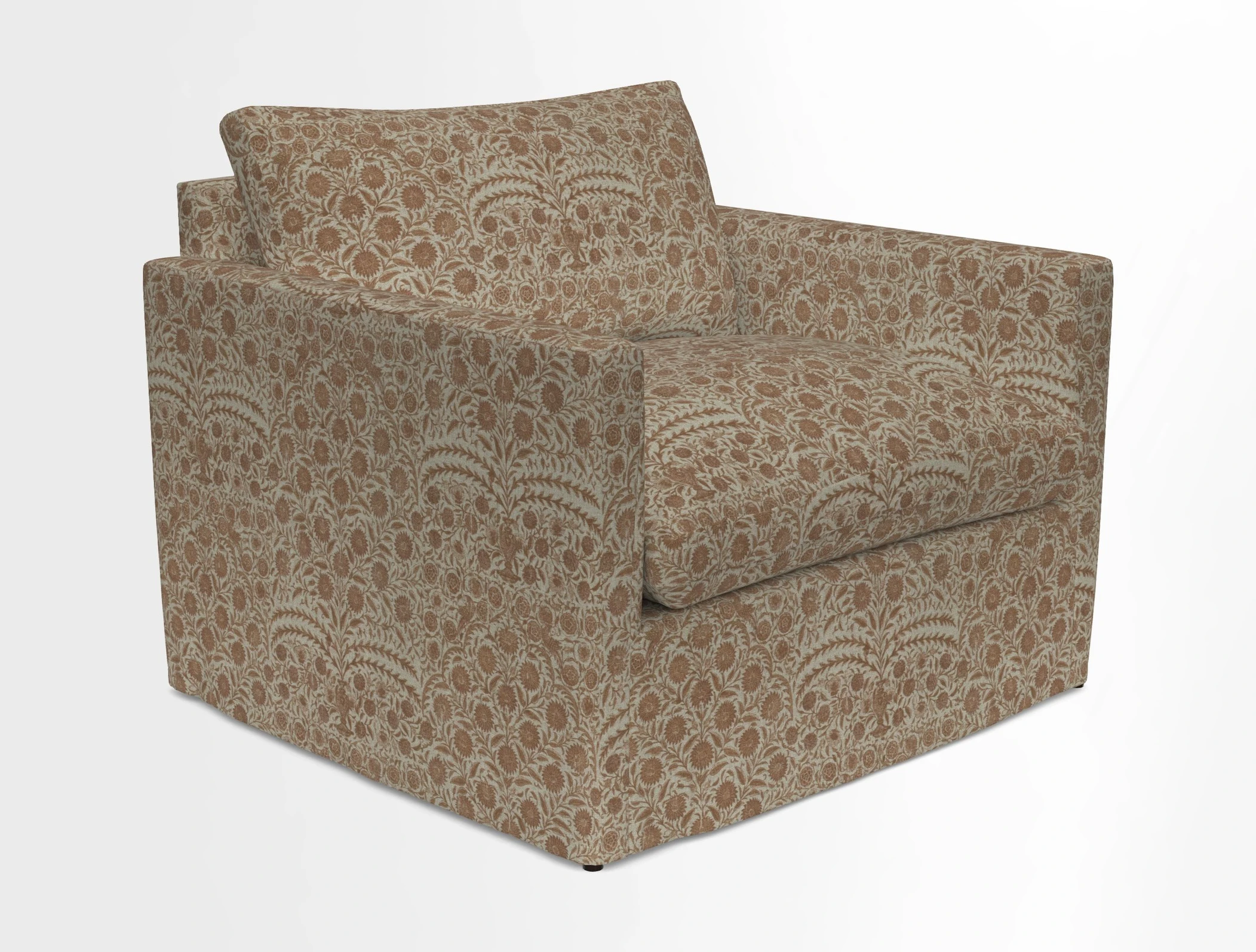 Heyshott Snuggler in Two Tone Plain Biscuit. Loose cover option available