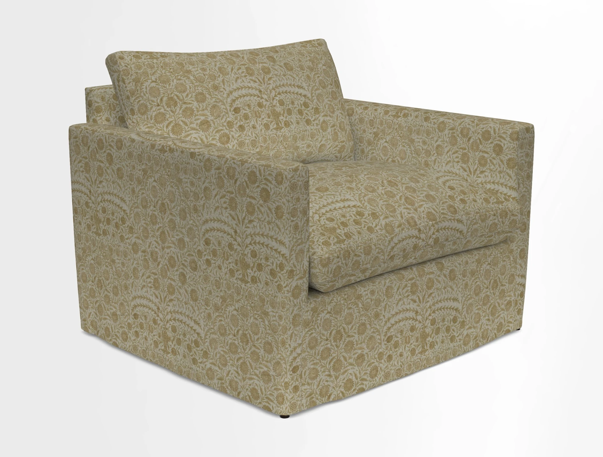 Heyshott Snuggler in Two Tone Plain Biscuit. Loose cover option available