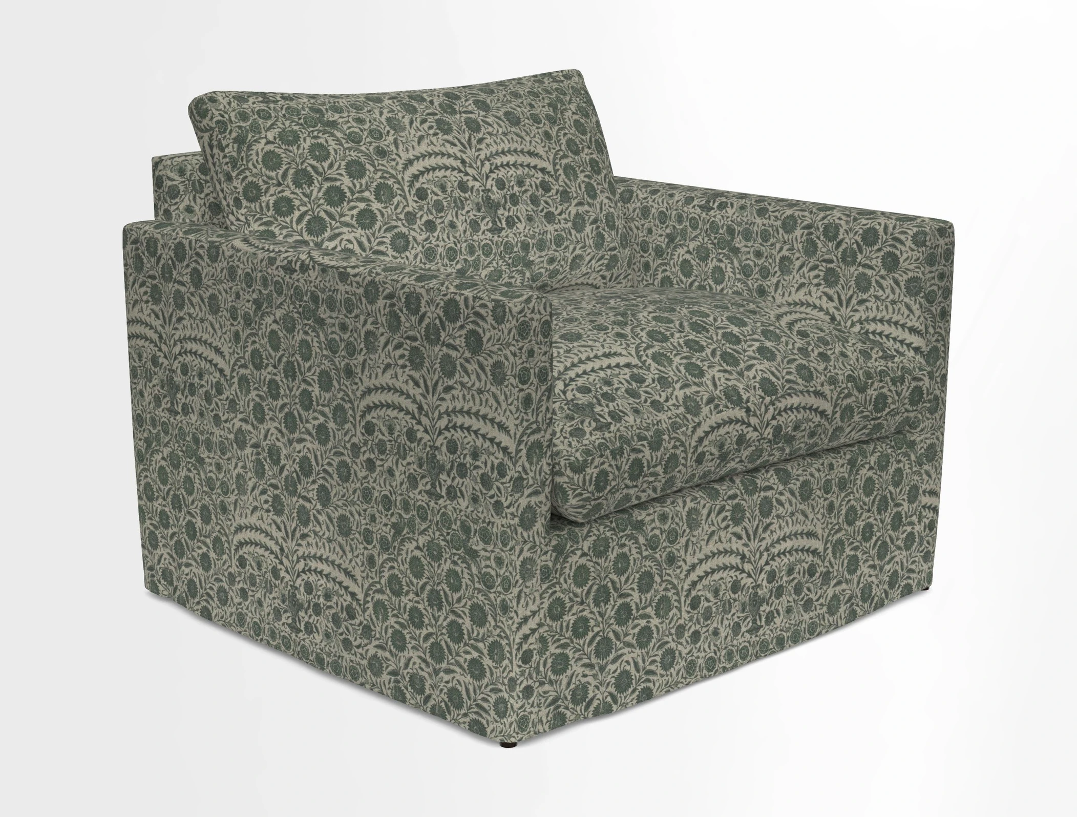 Heyshott Snuggler in Two Tone Plain Biscuit. Loose cover option available