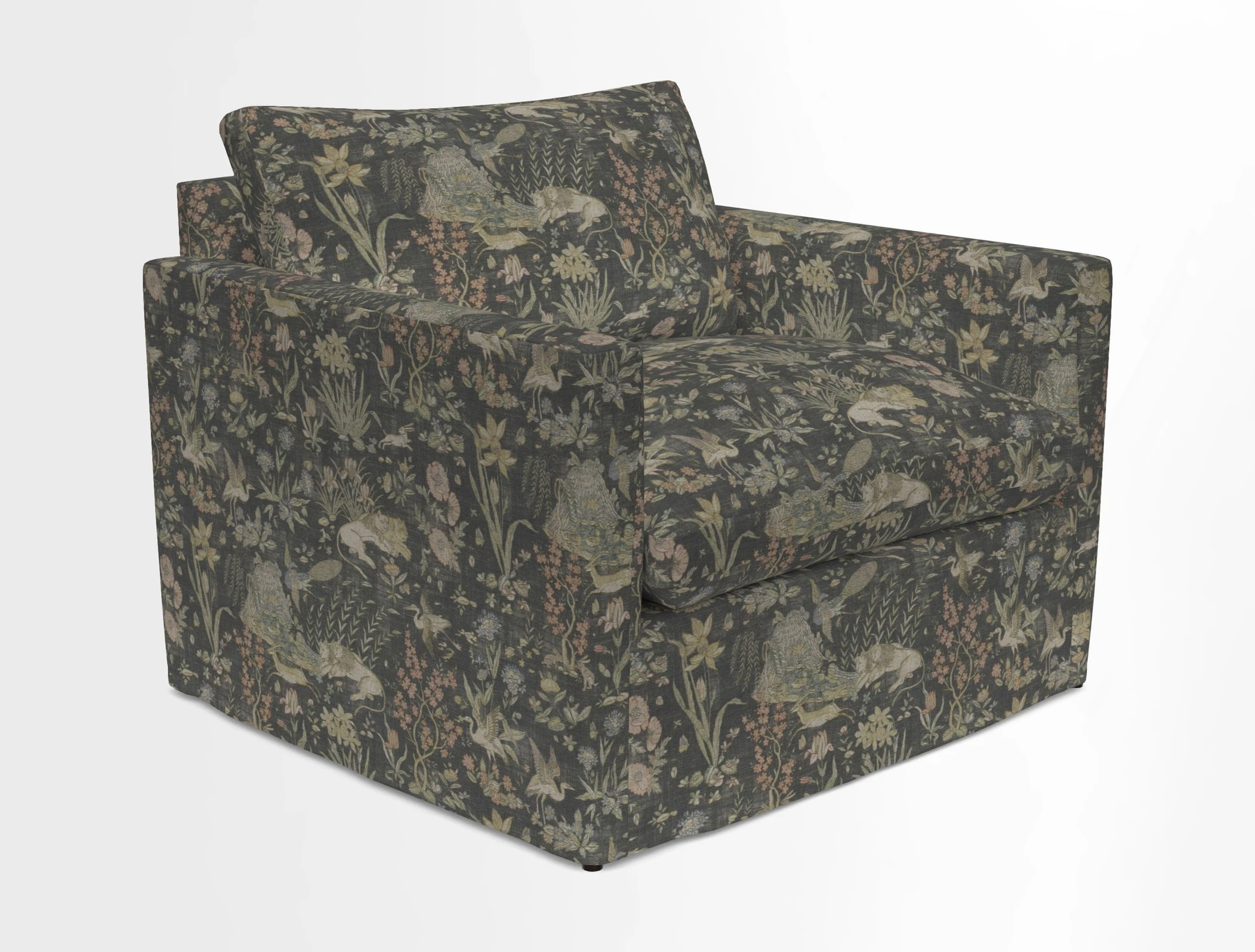 Heyshott Snuggler in Two Tone Plain Biscuit. Loose cover option available