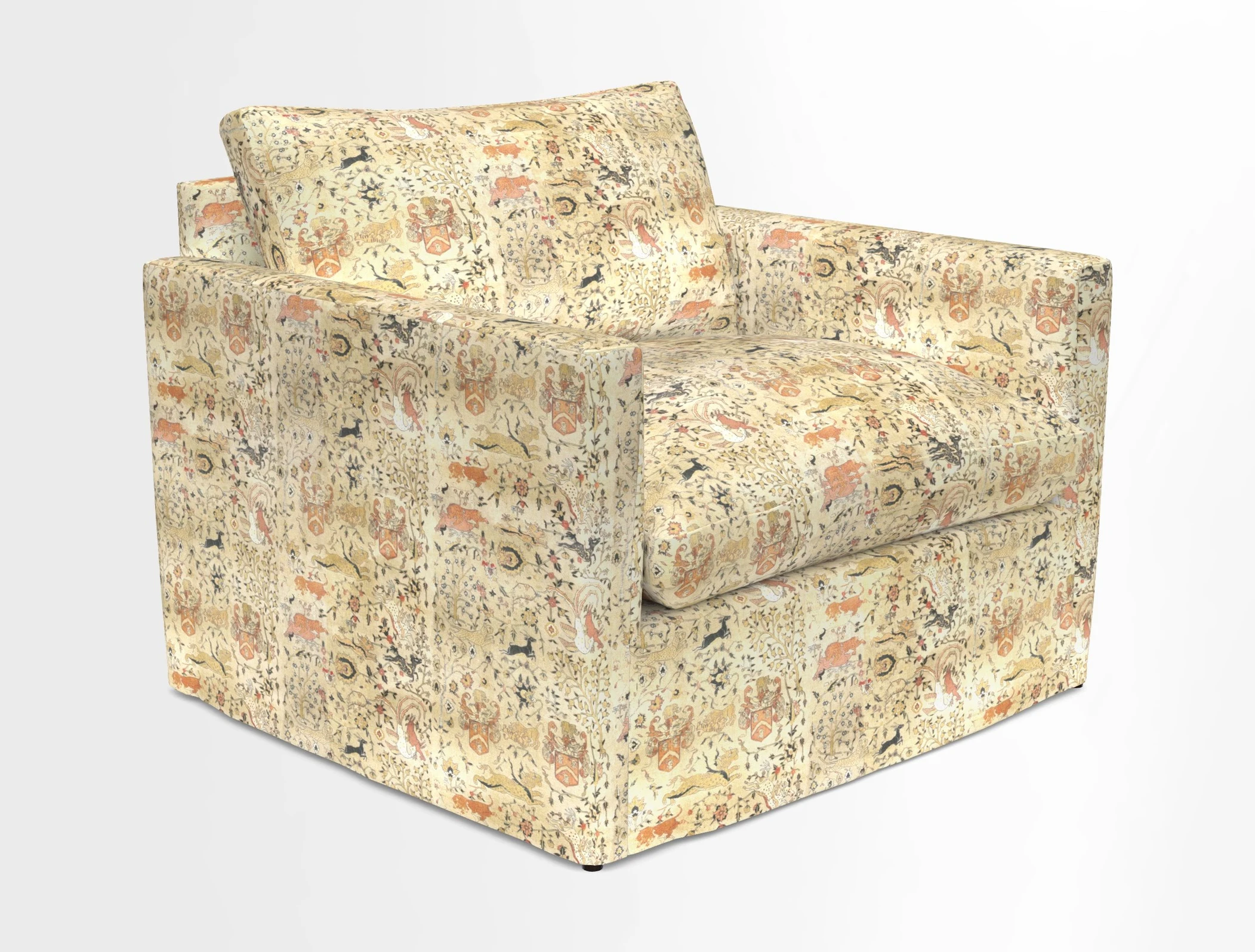 Heyshott Snuggler in Two Tone Plain Biscuit. Loose cover option available