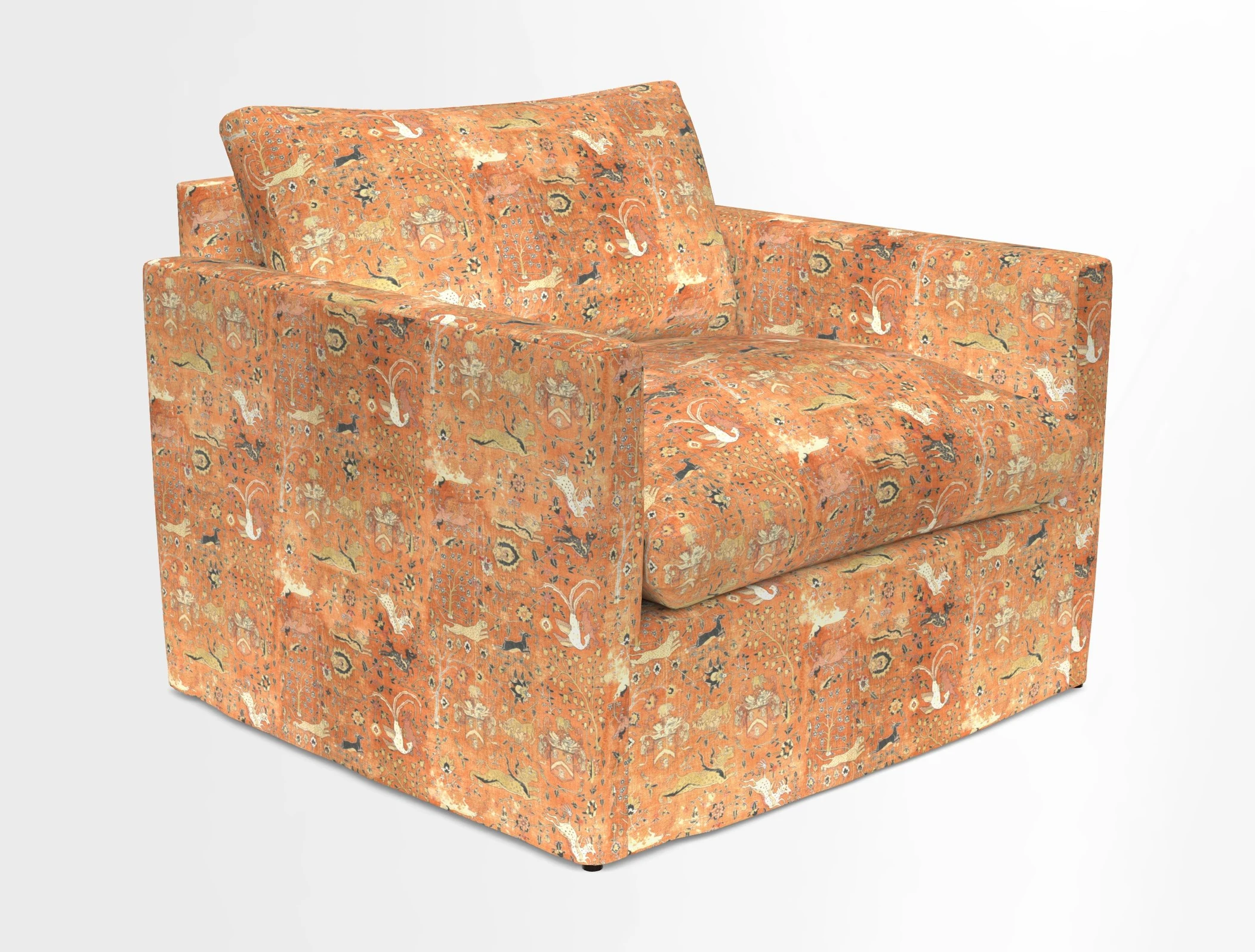Heyshott Snuggler in Two Tone Plain Biscuit. Loose cover option available