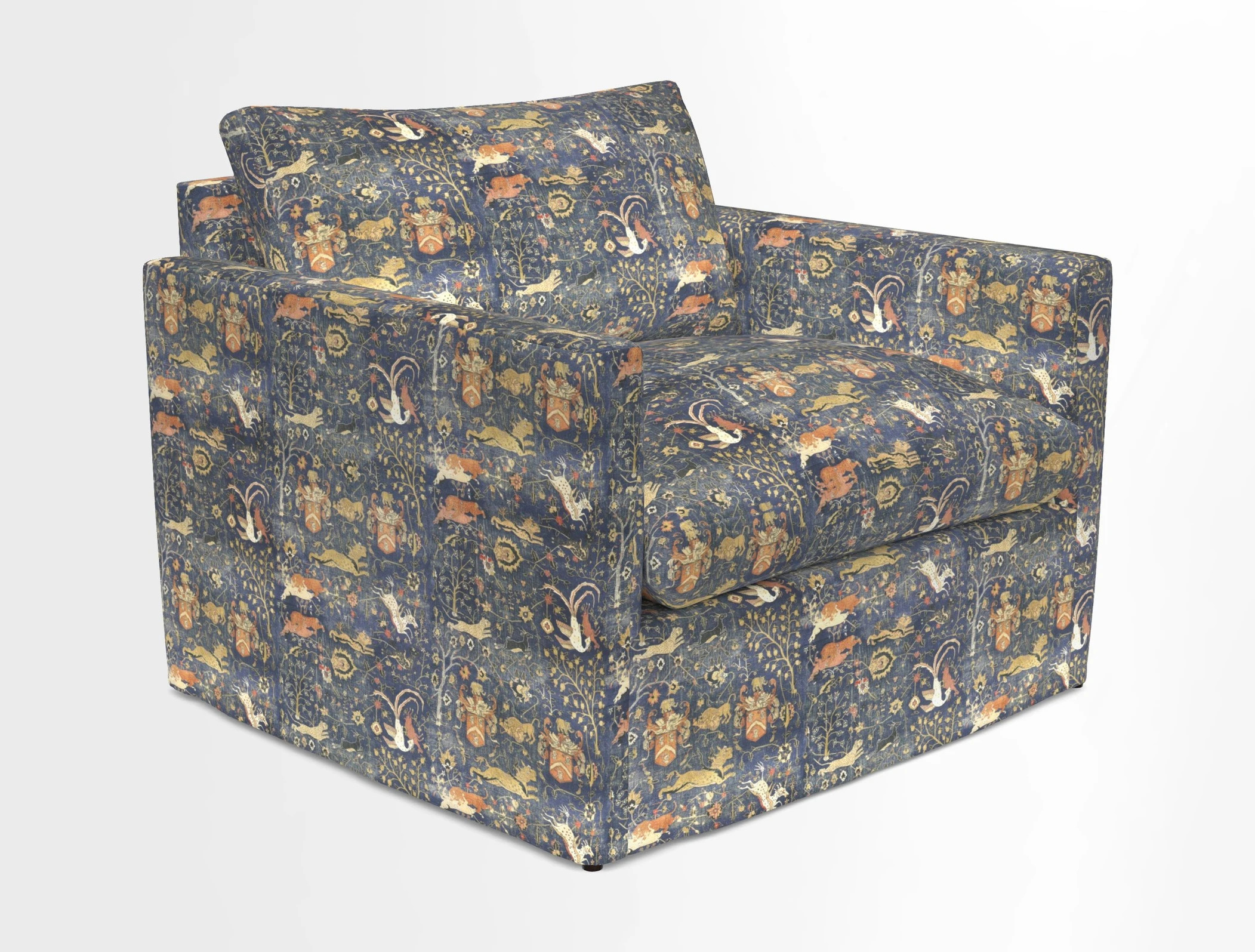 Heyshott Snuggler in Two Tone Plain Biscuit. Loose cover option available