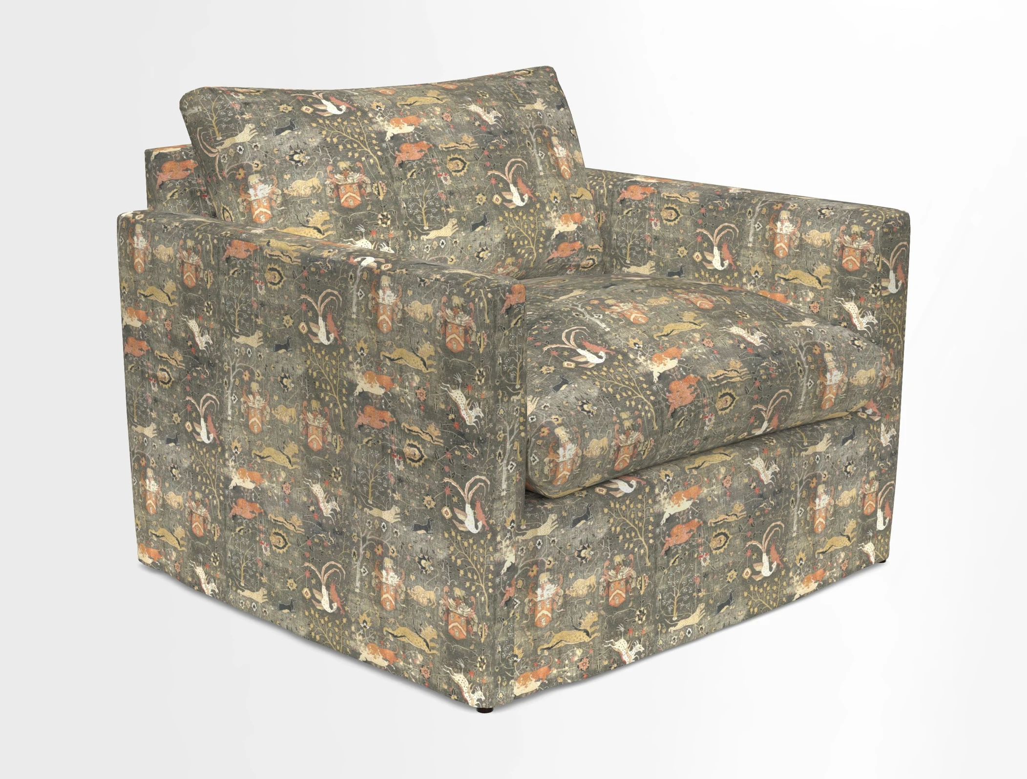 Heyshott Snuggler in Two Tone Plain Biscuit. Loose cover option available