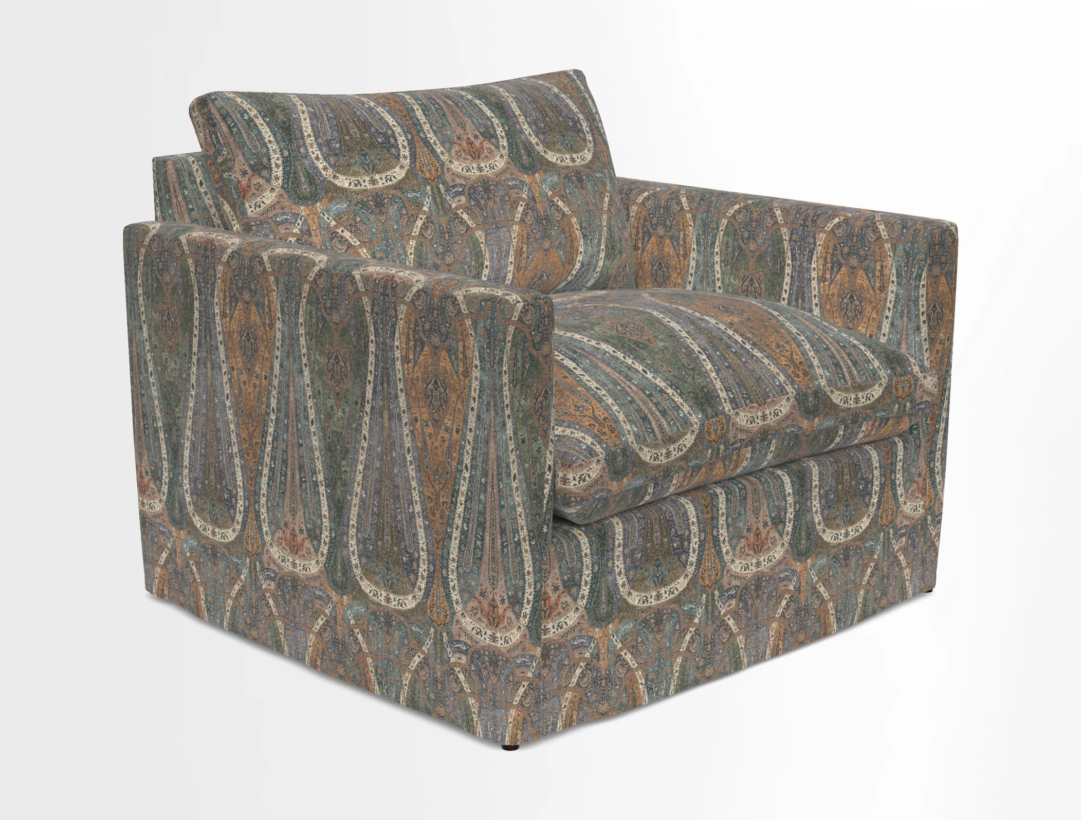 Heyshott Snuggler in Two Tone Plain Biscuit. Loose cover option available