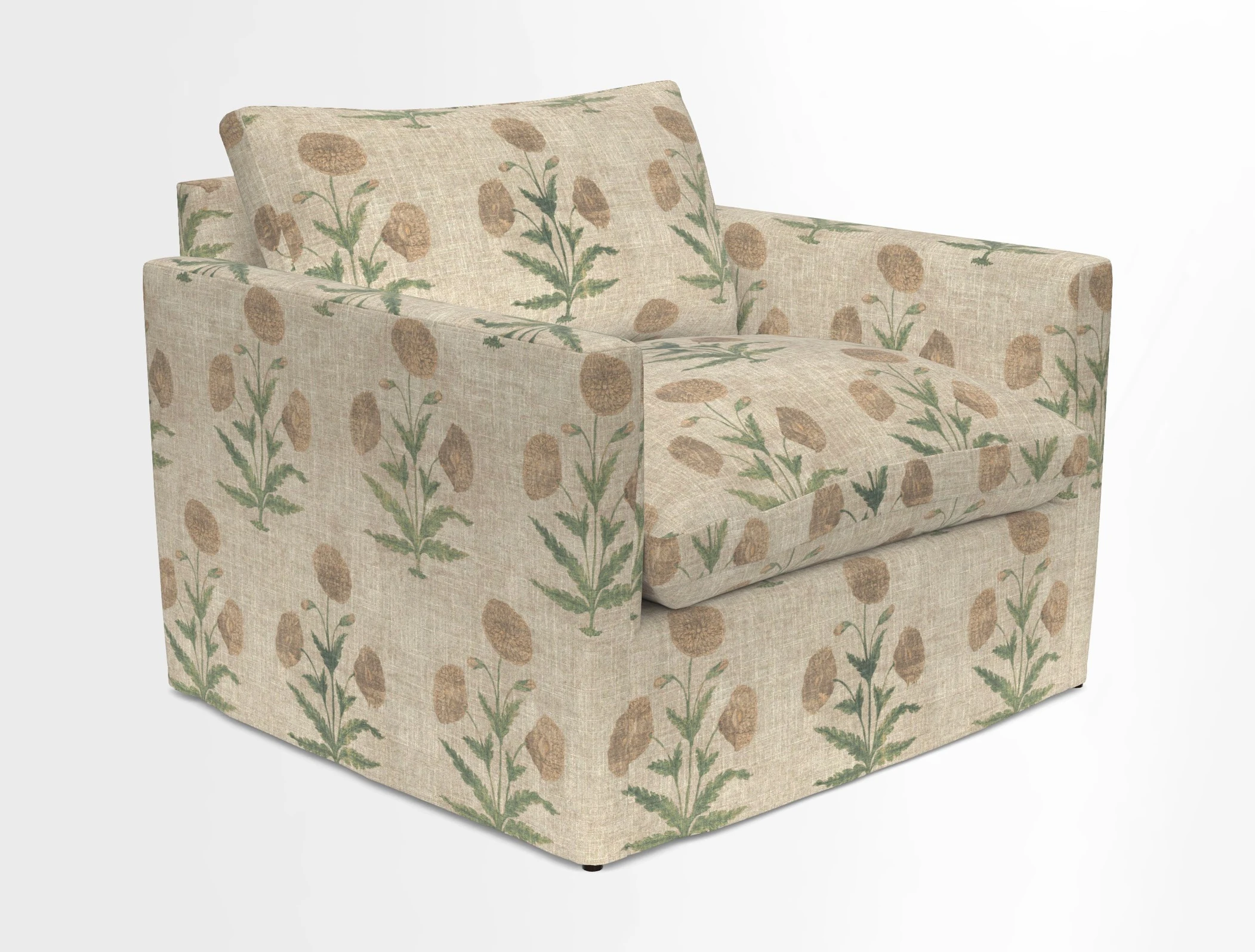 Heyshott Snuggler in Two Tone Plain Biscuit. Loose cover option available