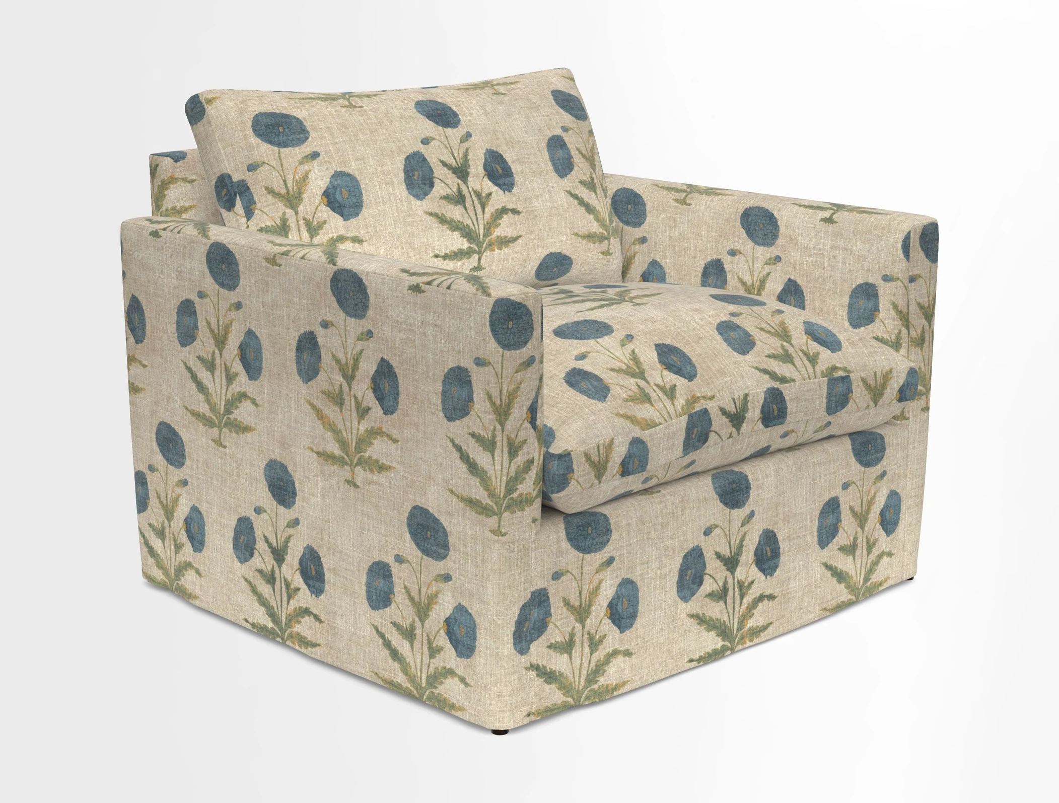 Heyshott Snuggler in Two Tone Plain Biscuit. Loose cover option available