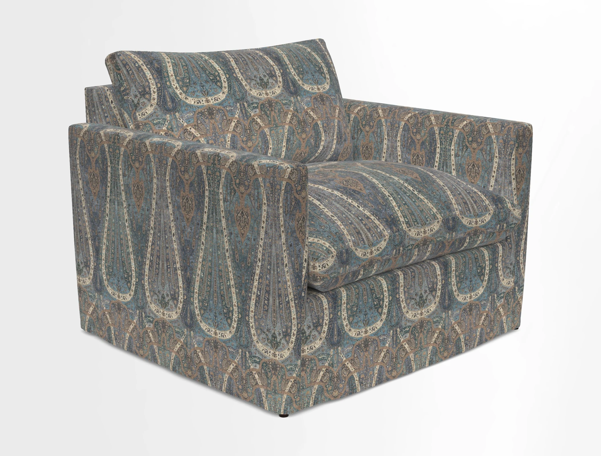 Heyshott Snuggler in Two Tone Plain Biscuit. Loose cover option available