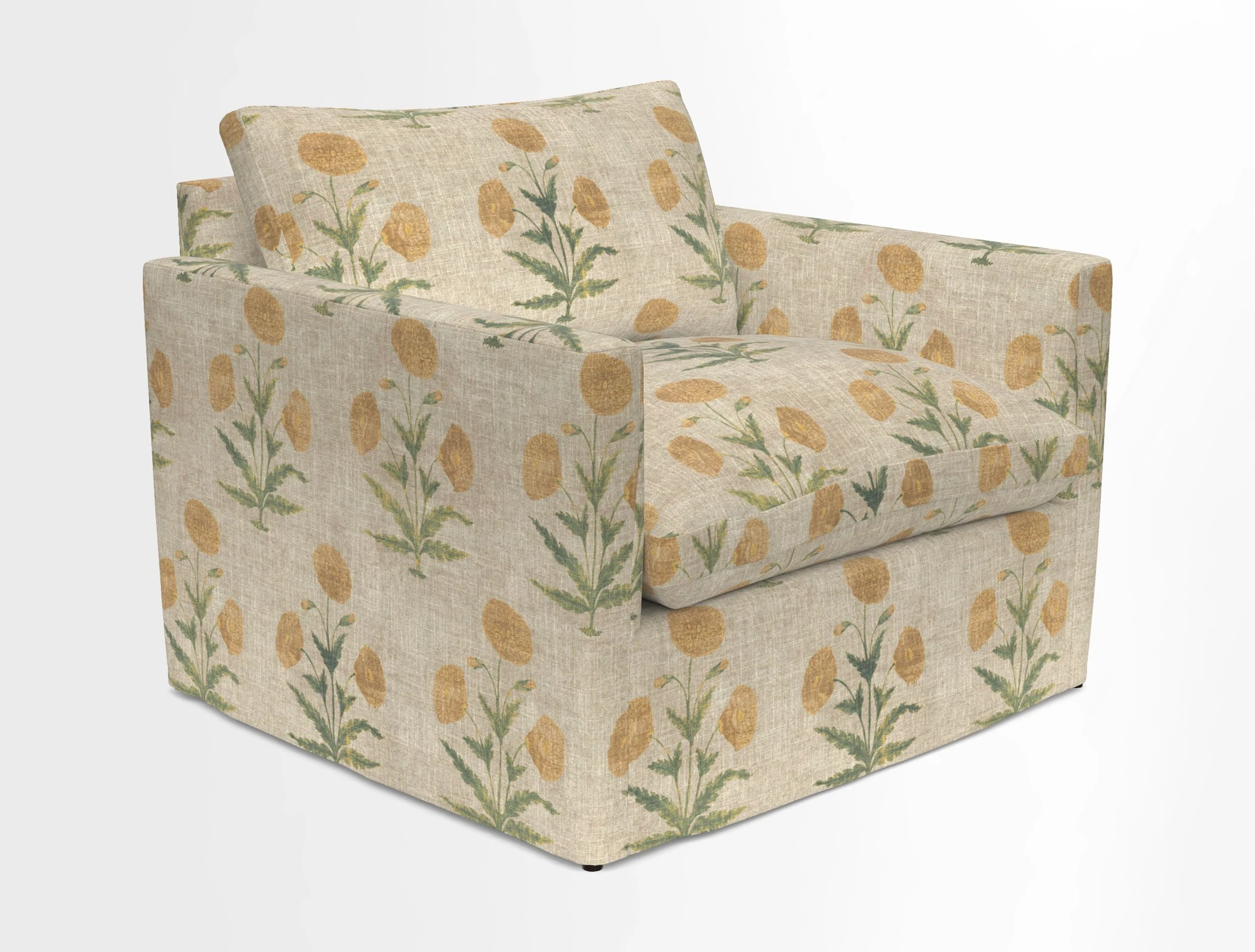 Heyshott Snuggler in Two Tone Plain Biscuit. Loose cover option available
