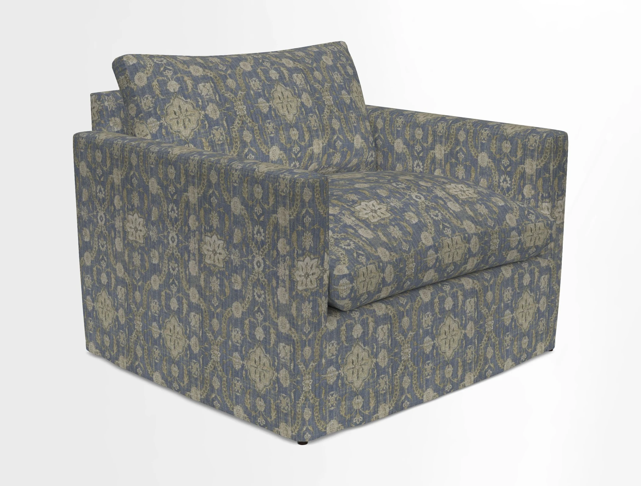 Heyshott Snuggler in Two Tone Plain Biscuit. Loose cover option available
