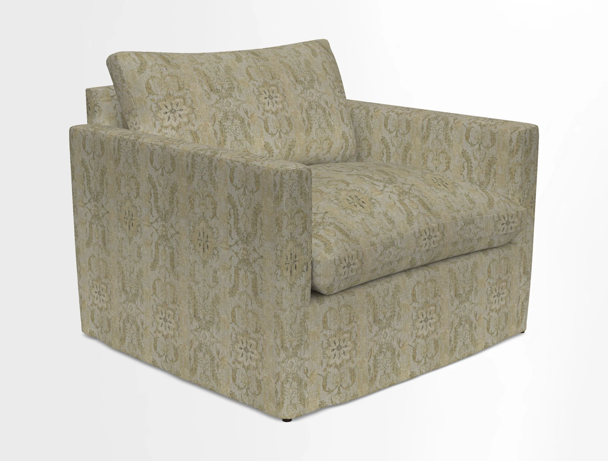 Heyshott Snuggler in Two Tone Plain Biscuit. Loose cover option available