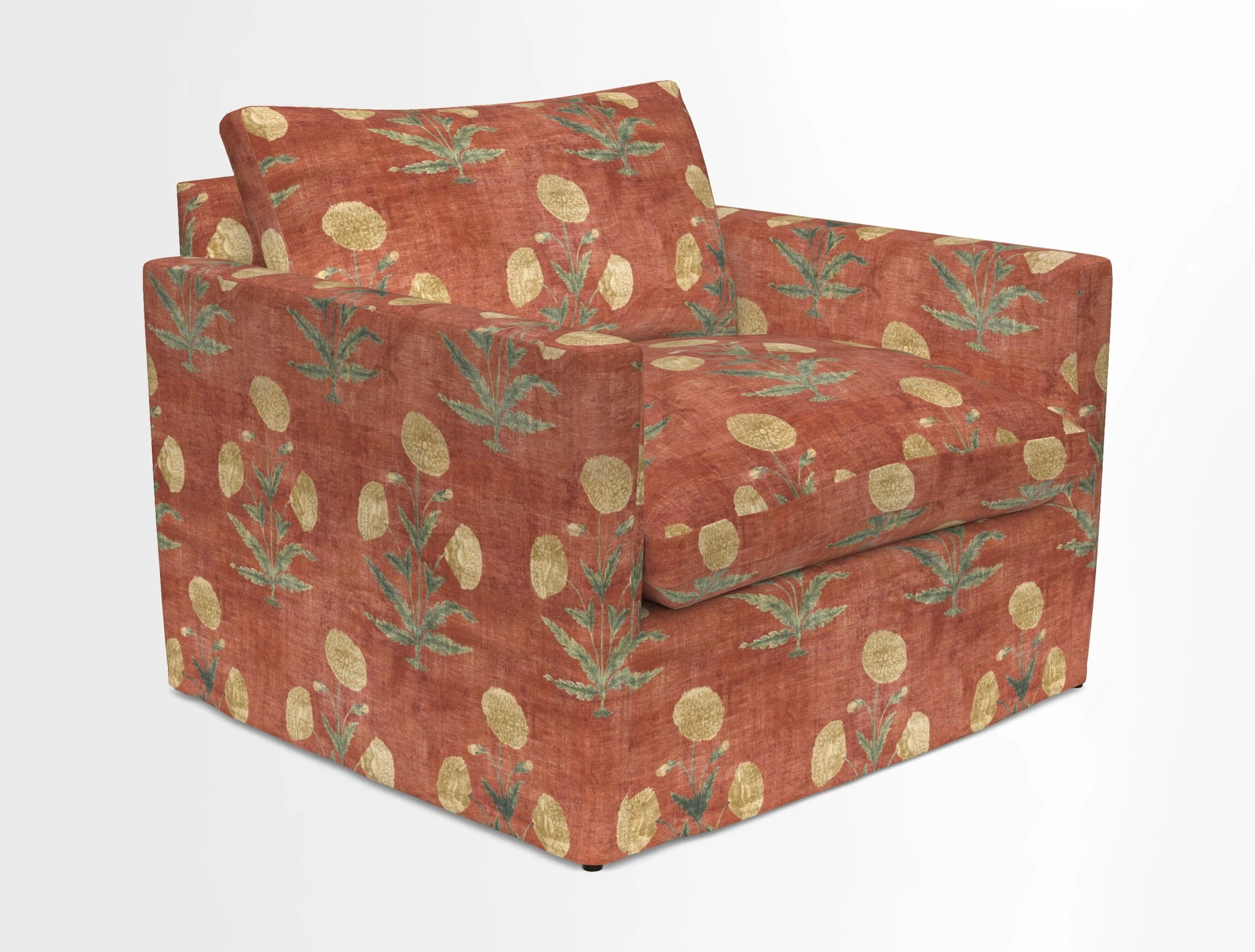 Heyshott Snuggler in Two Tone Plain Biscuit. Loose cover option available