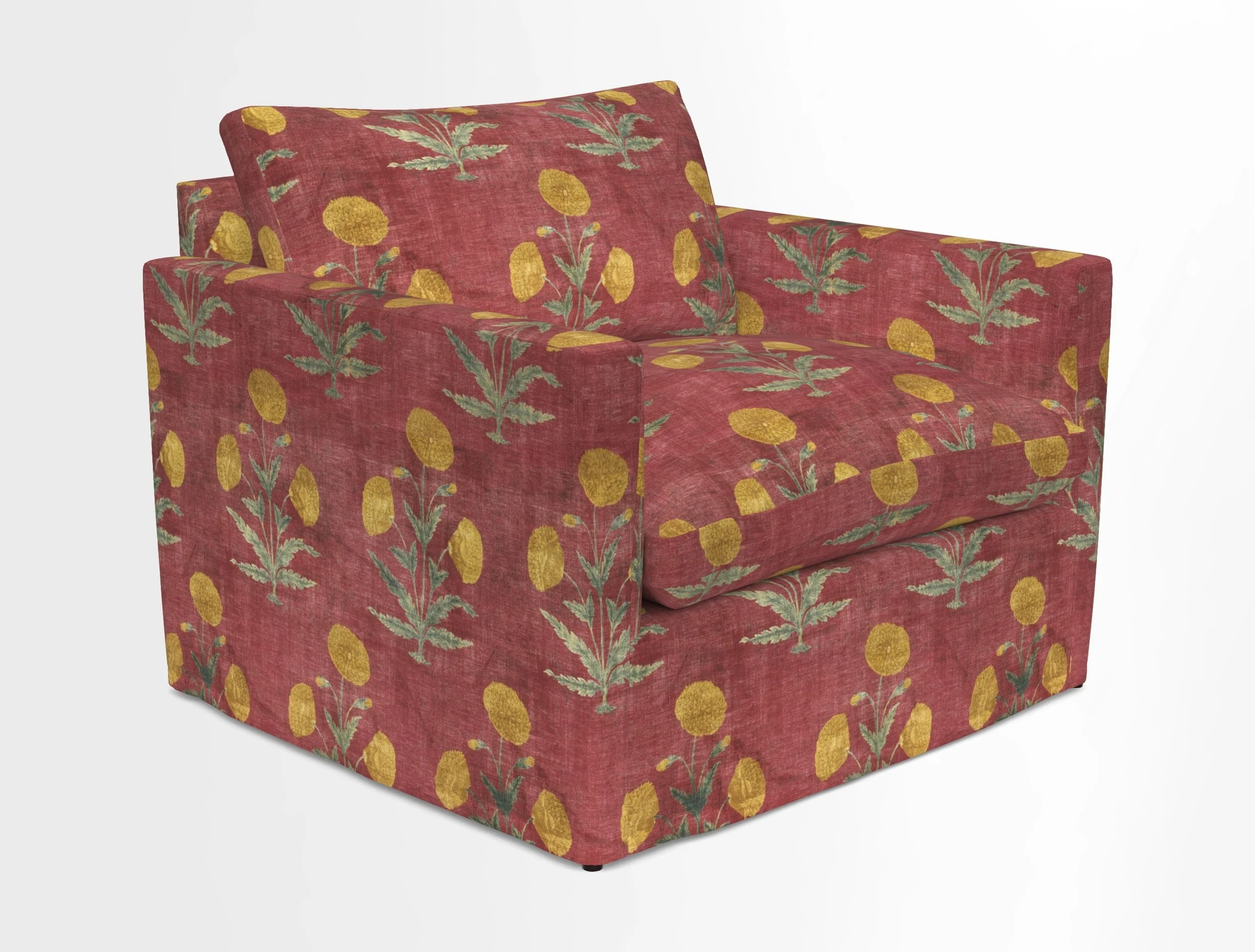 Heyshott Snuggler in Two Tone Plain Biscuit. Loose cover option available