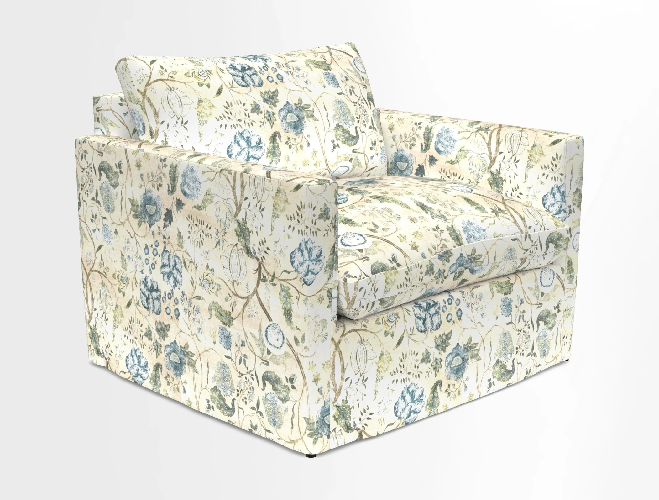 Heyshott Snuggler in Two Tone Plain Biscuit. Loose cover option available