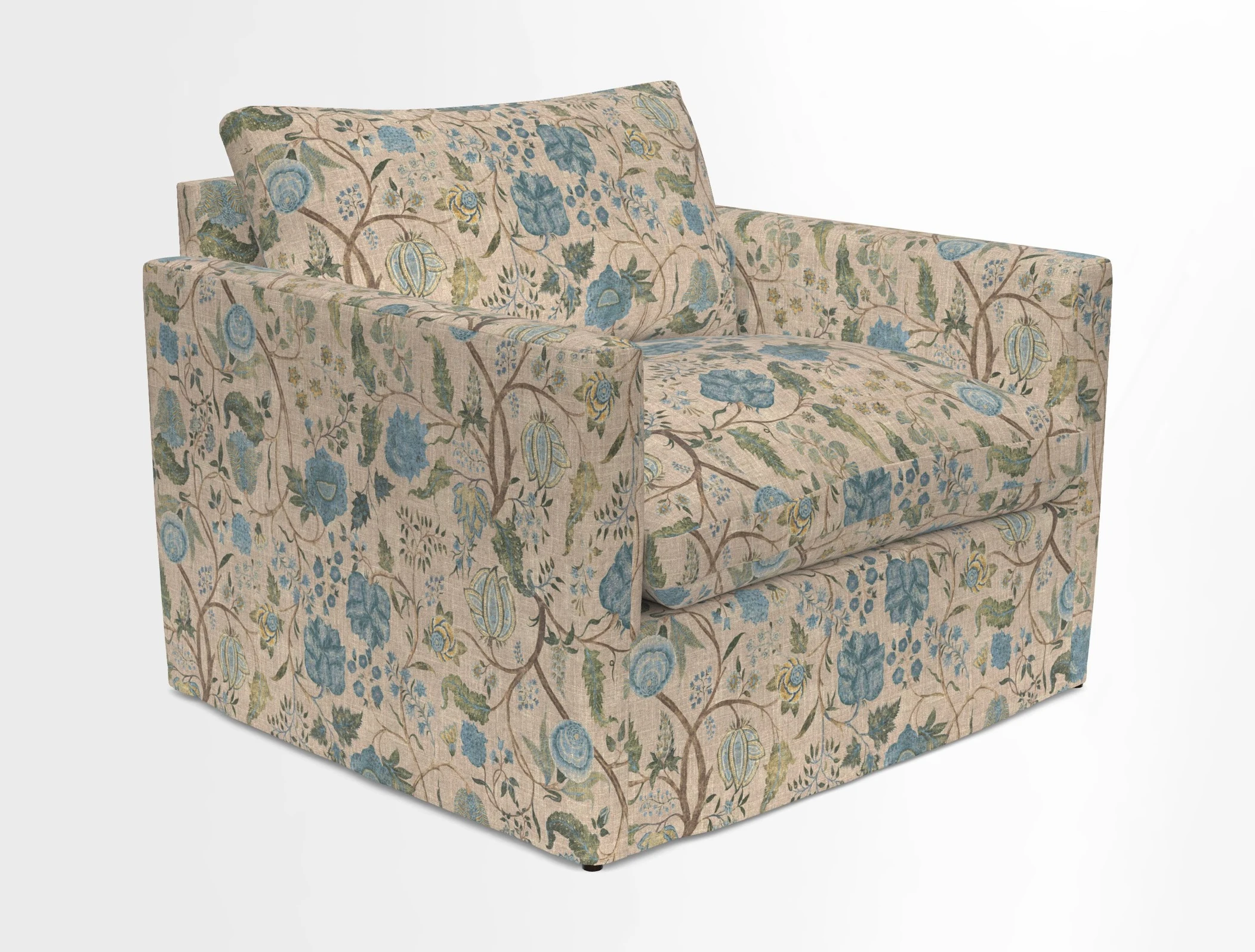 Heyshott Snuggler in Two Tone Plain Biscuit. Loose cover option available