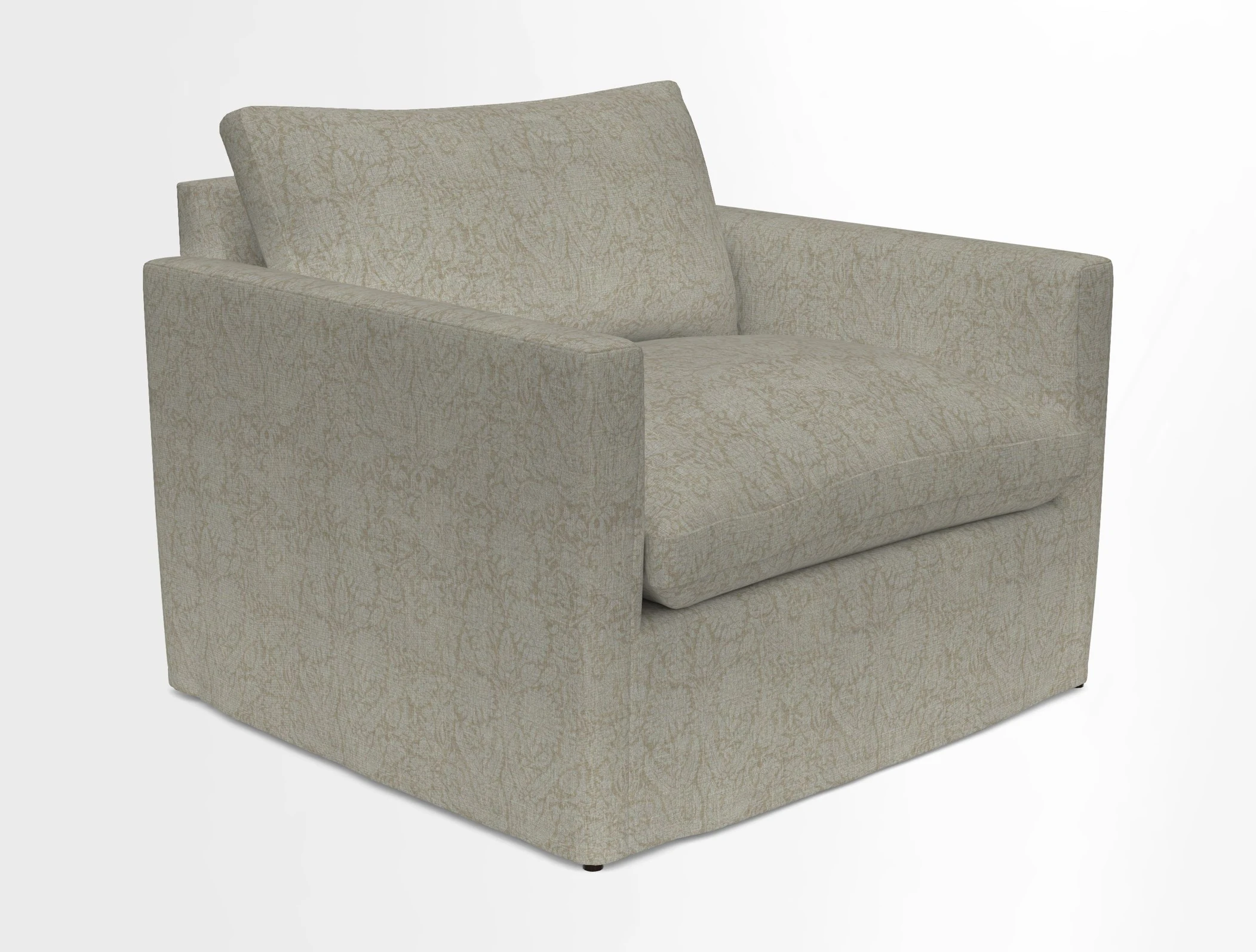 Heyshott Snuggler in Two Tone Plain Biscuit. Loose cover option available
