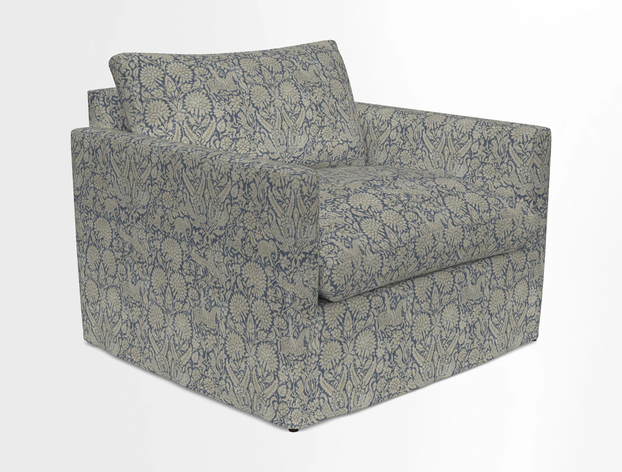 Heyshott Snuggler in Two Tone Plain Biscuit. Loose cover option available