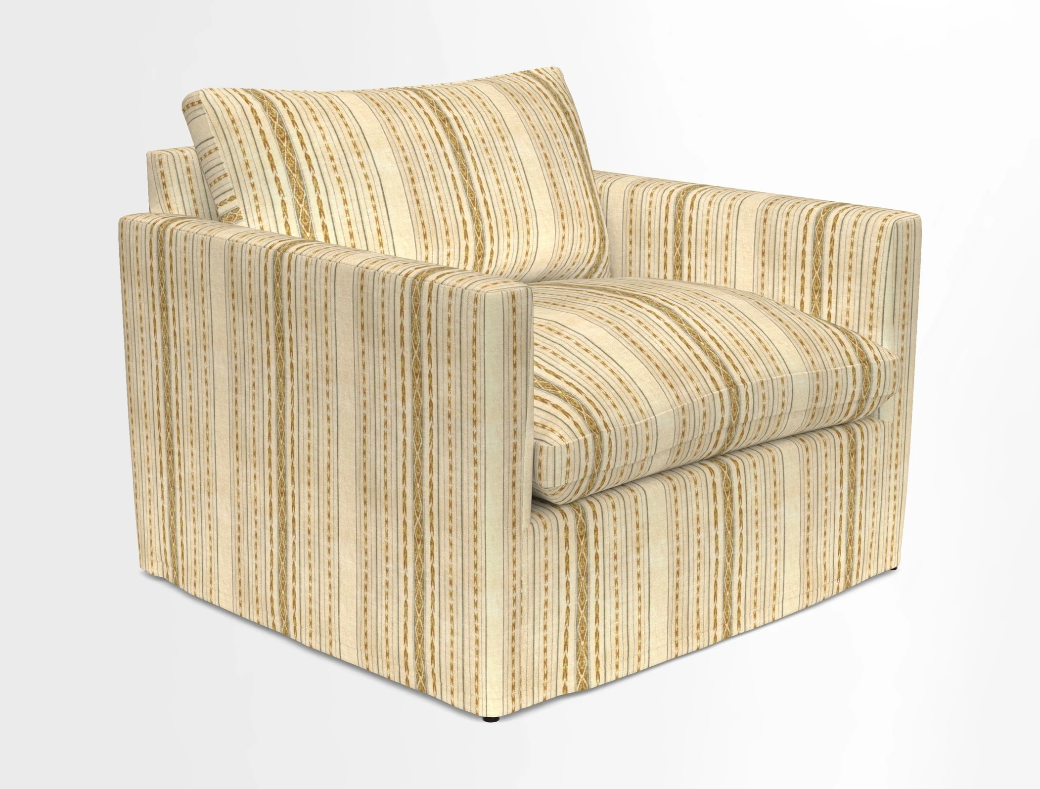 Heyshott Snuggler in Two Tone Plain Biscuit. Loose cover option available