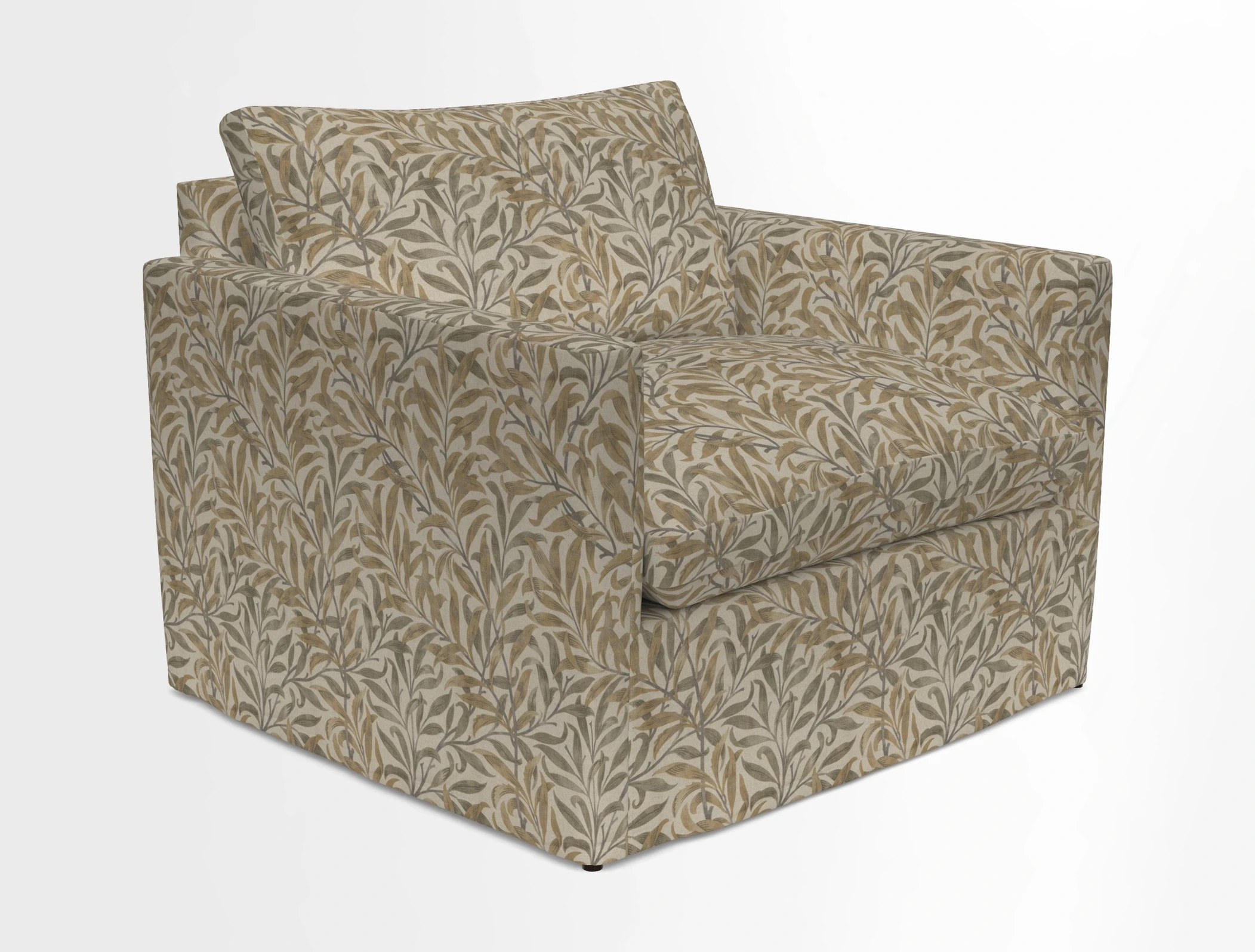 Heyshott Snuggler in Two Tone Plain Biscuit. Loose cover option available