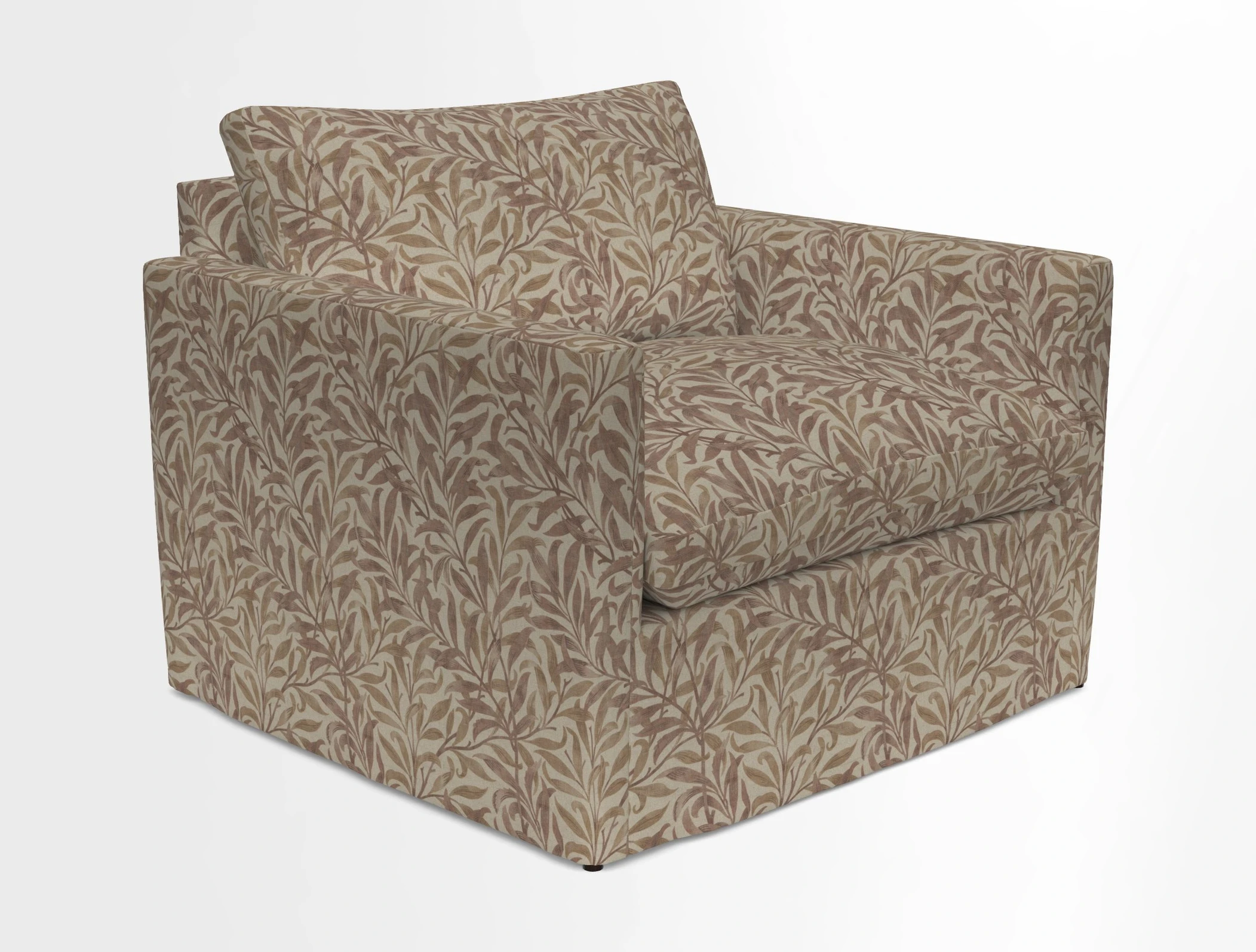 Heyshott Snuggler in Two Tone Plain Biscuit. Loose cover option available